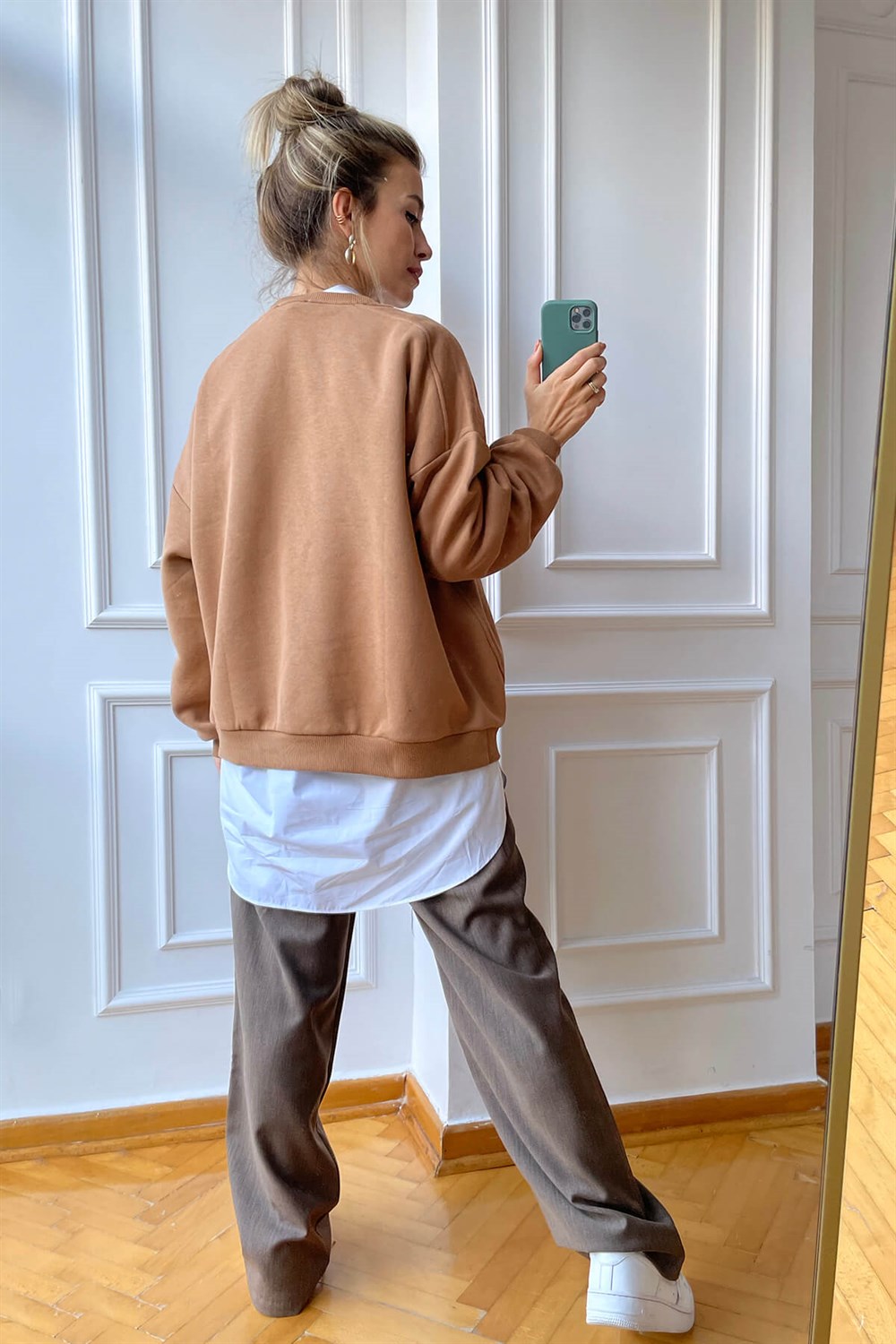 Kahverengi Basic Sweatshirt
