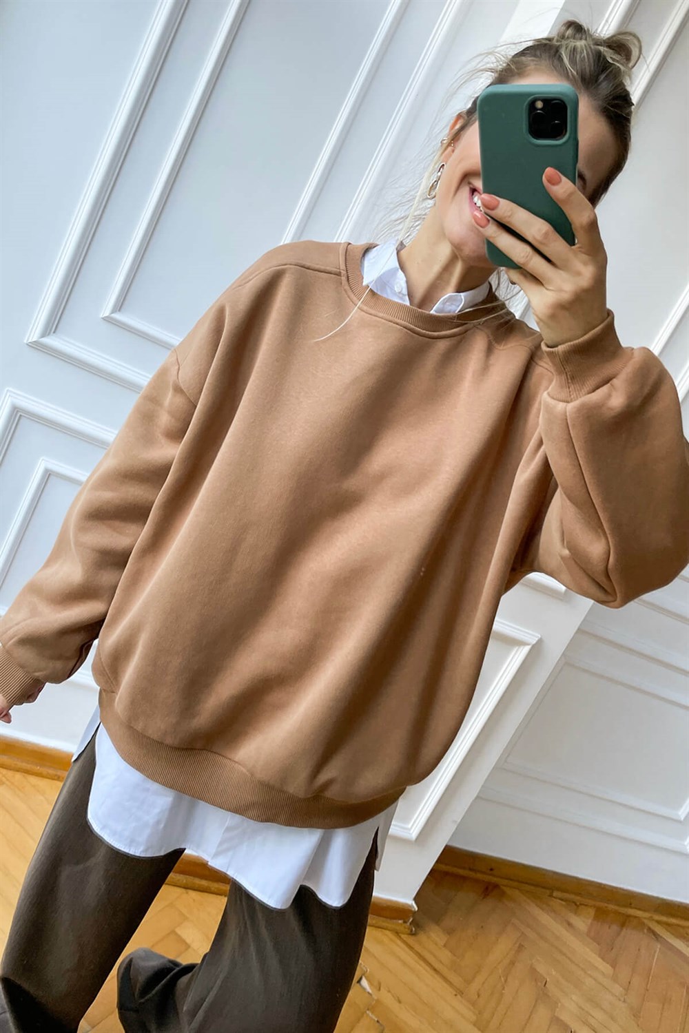 Kahverengi Basic Sweatshirt