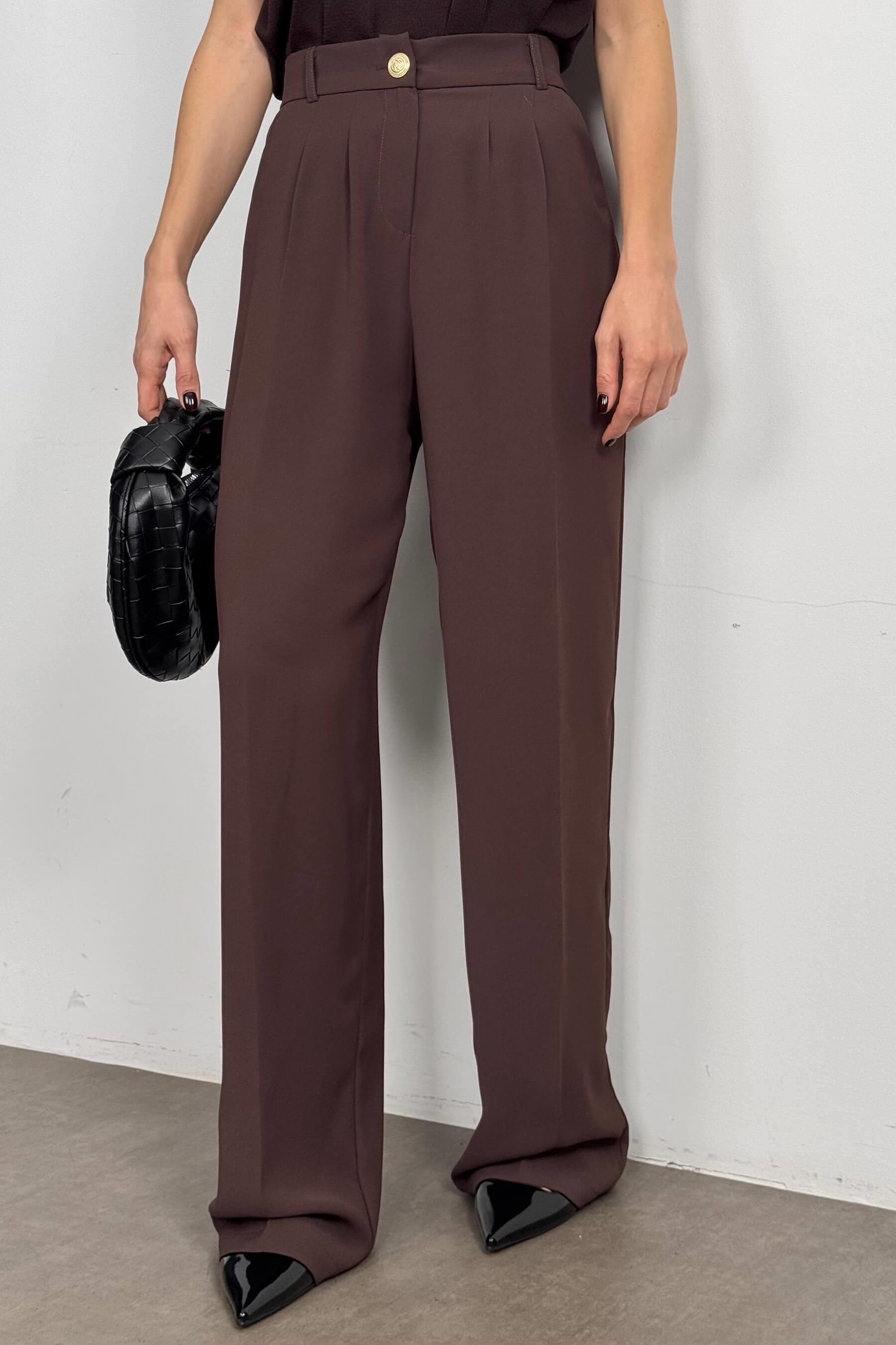 Kahverengi Oversize Ceket Pantolon PremiumTakım