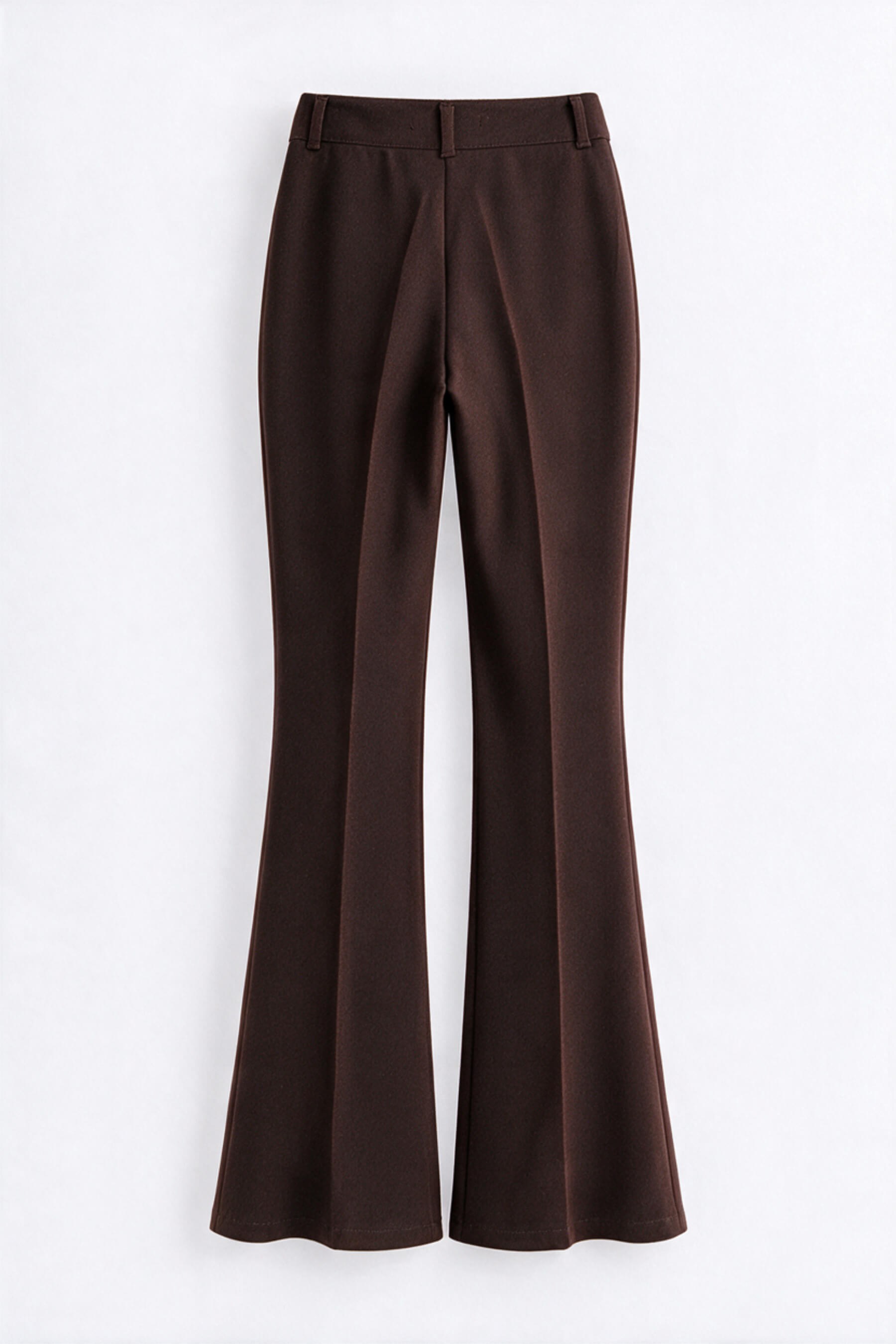 Koyu Kahve Kemerli Flare Model Pantolon