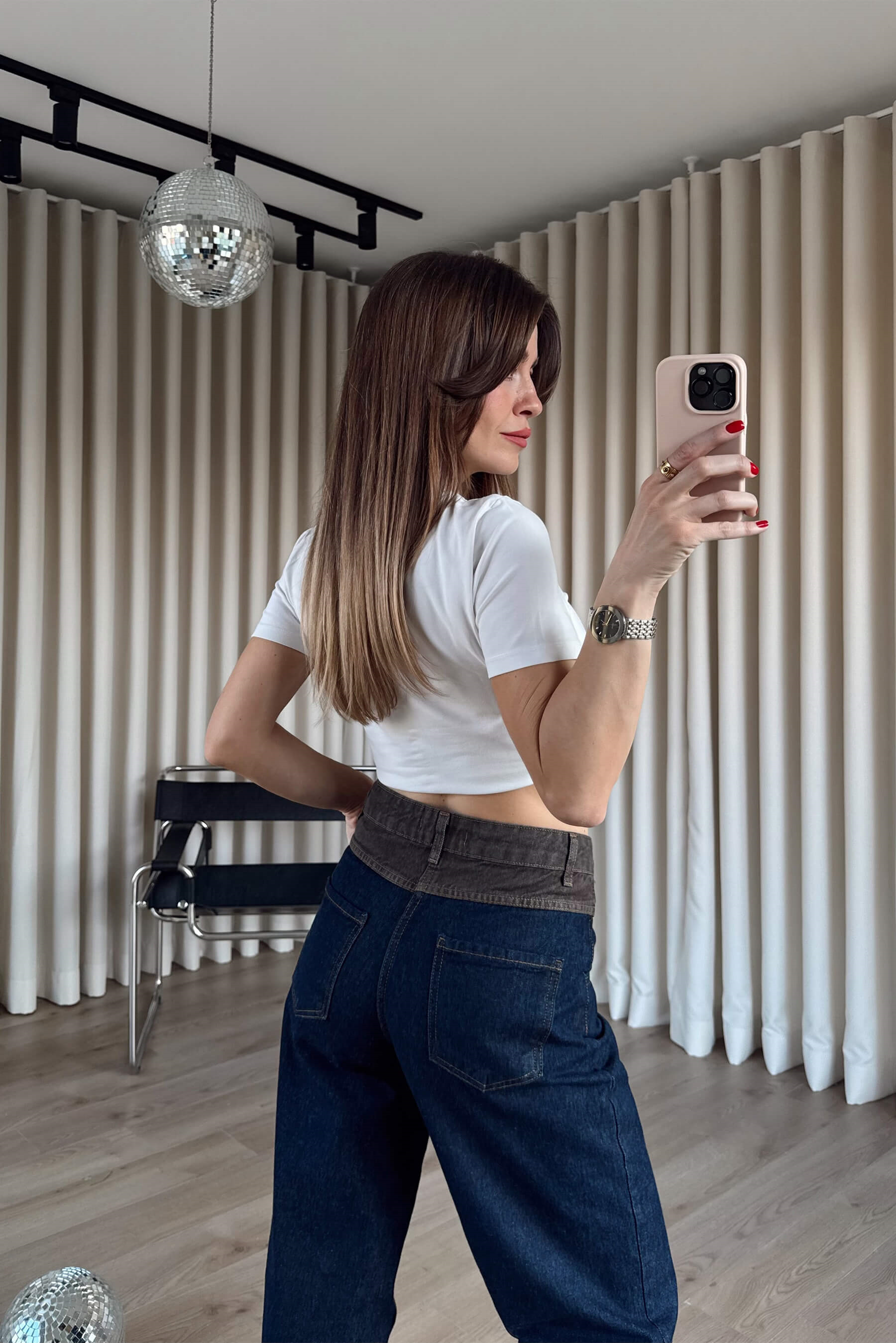 Lacivert Kahve Fermuarlı Ceket Pantolon Denim Takım