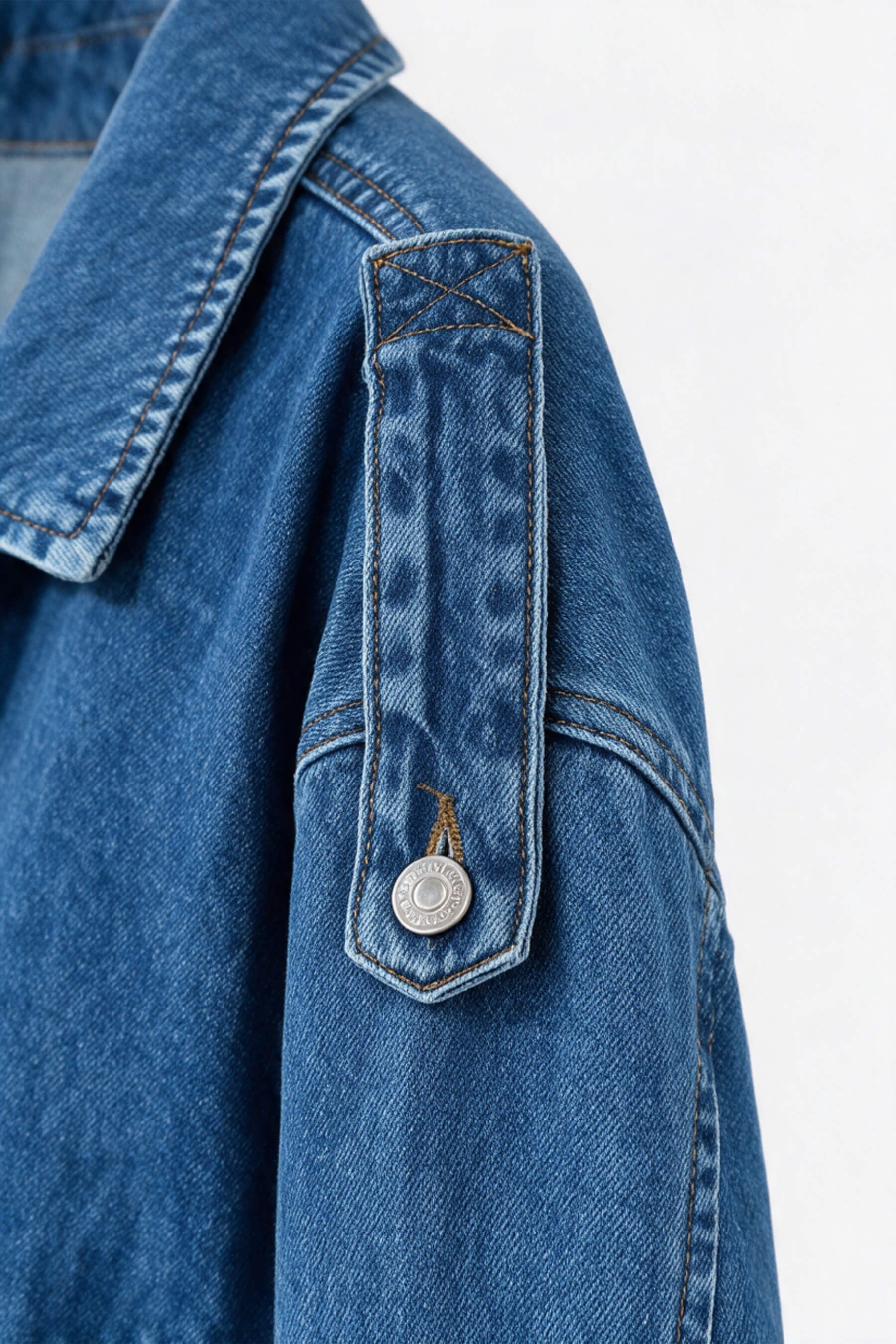 Mavi Apolet Detaylı Bomber Denim Ceket