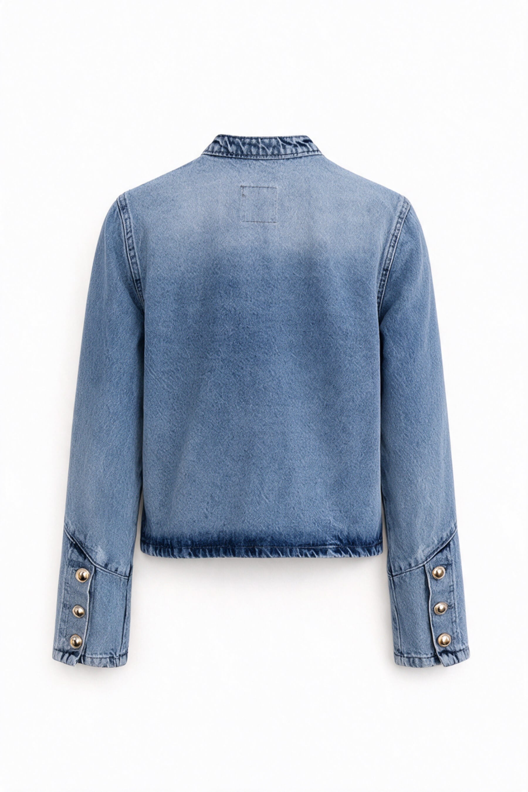 Mavi Napolyon Model Gold Düğmeli Denim Ceket