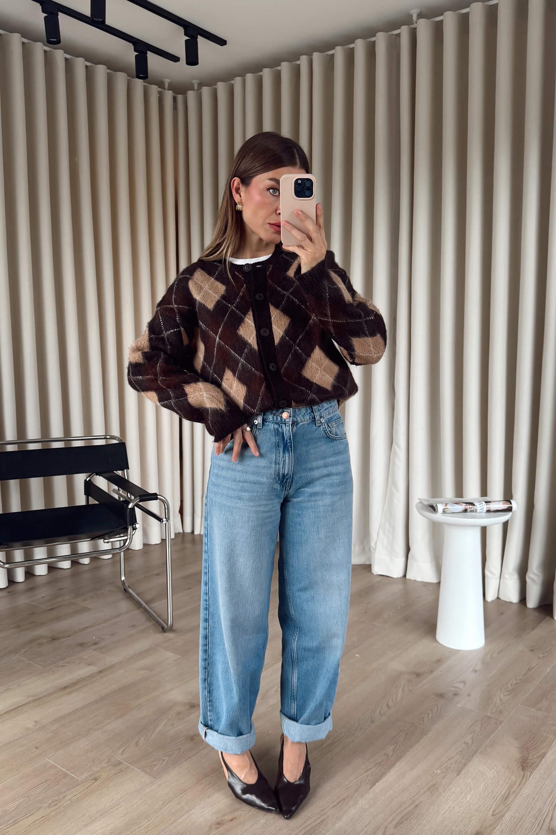 Mavi Yüksek Bel Premium Balon Jean