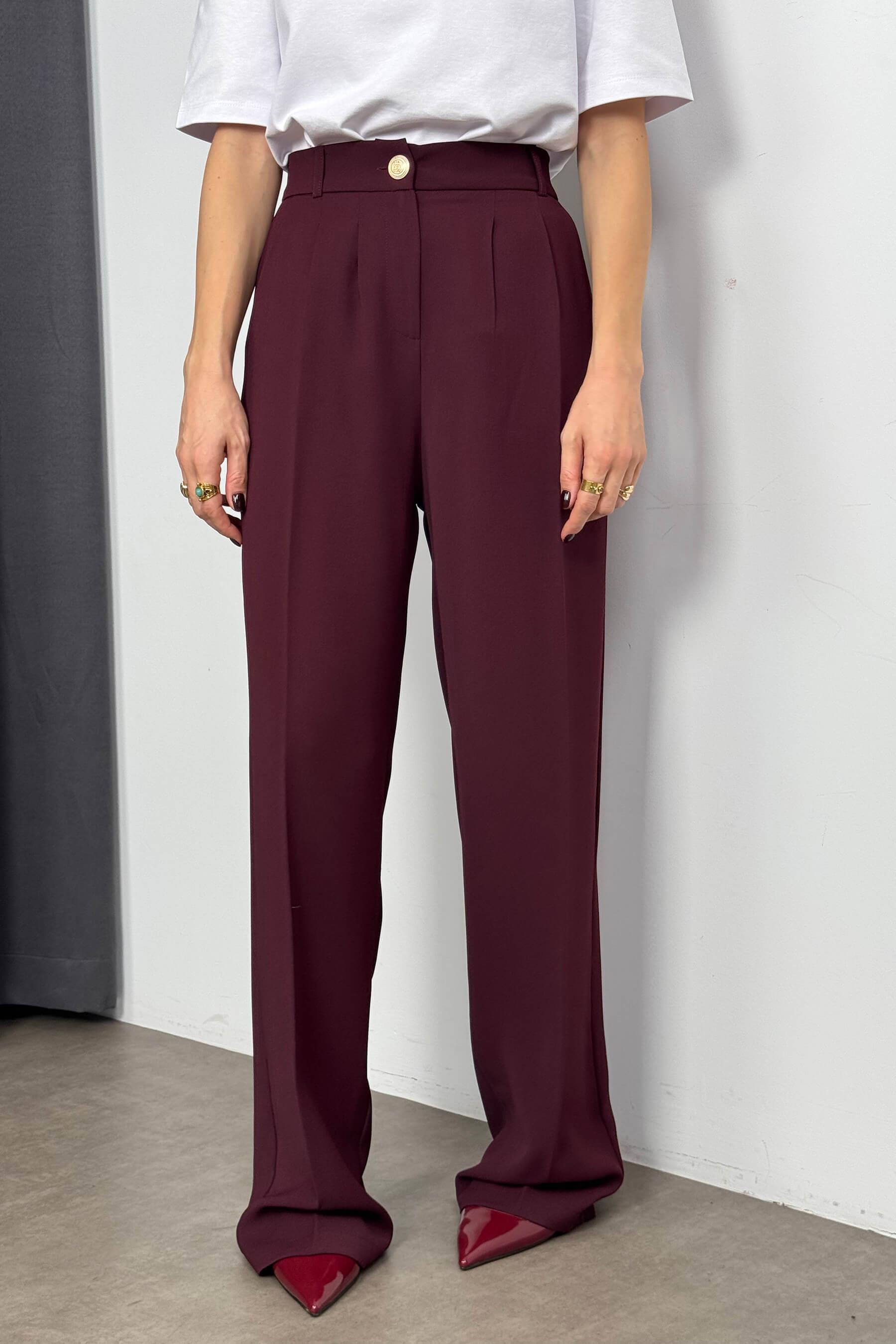 Mürdüm Oversize Ceket Pantolon PremiumTakım
