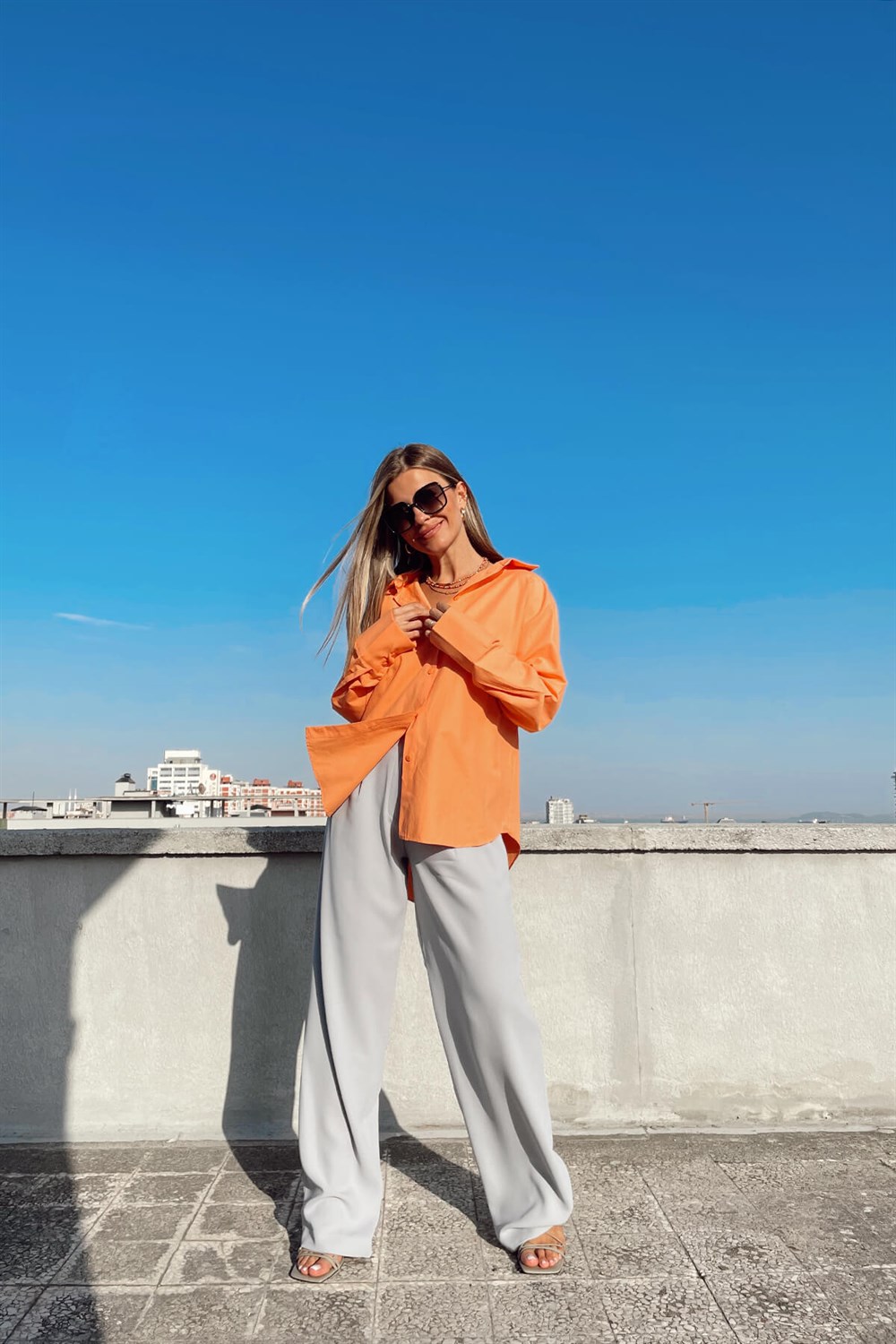 Oranj Poplin Gömlek