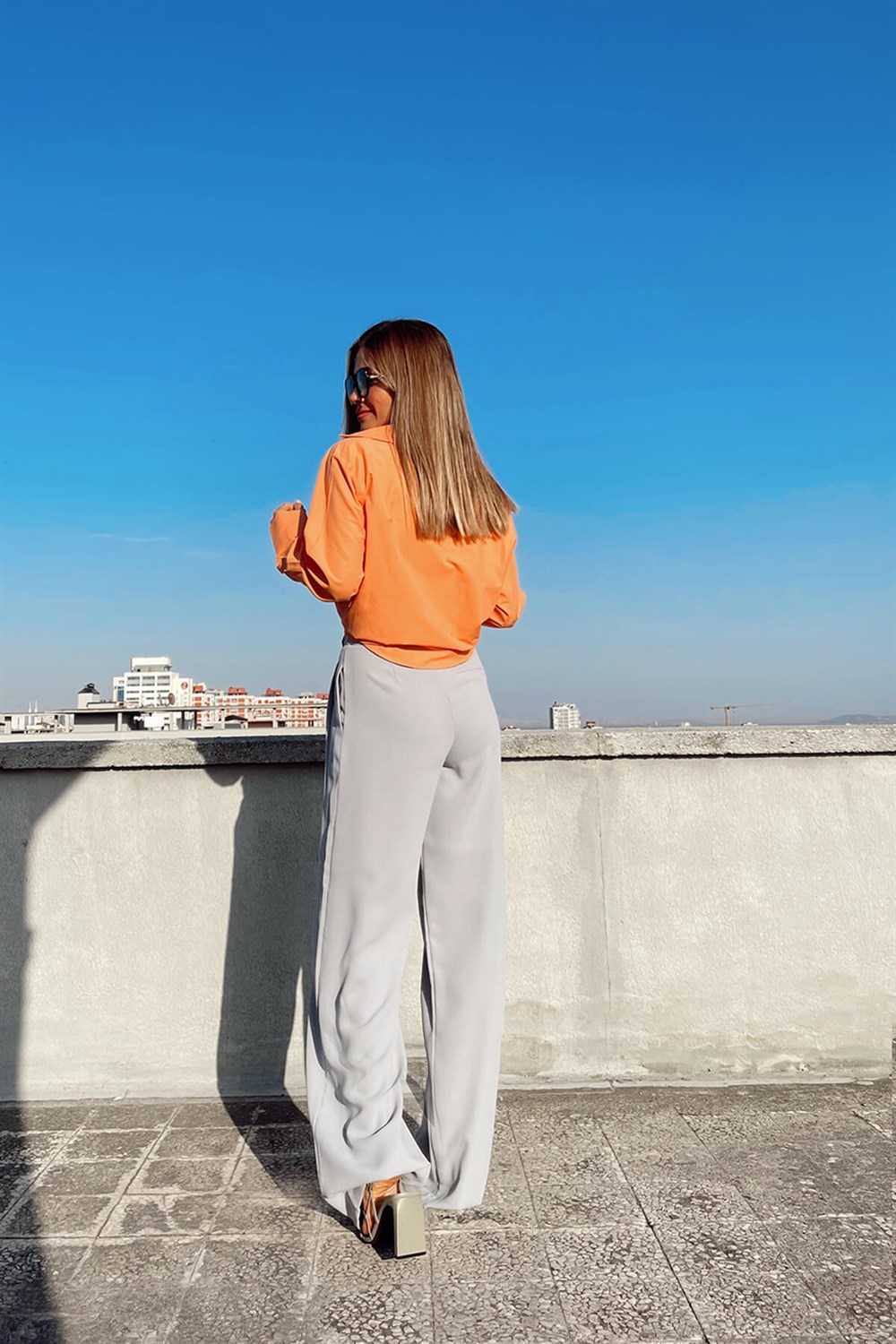 Oranj Poplin Gömlek