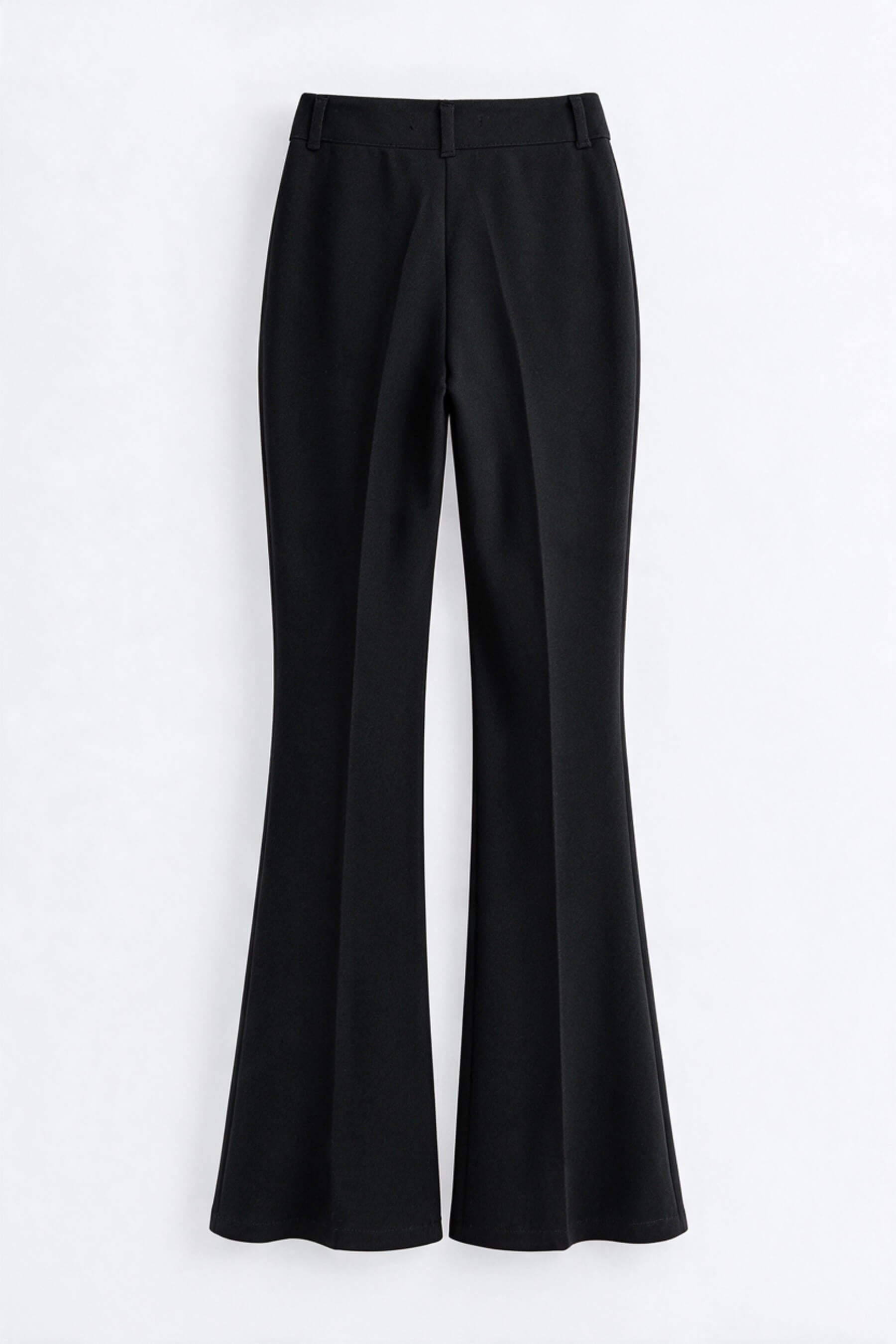 Siyah Kemerli Flare Model Pantolon
