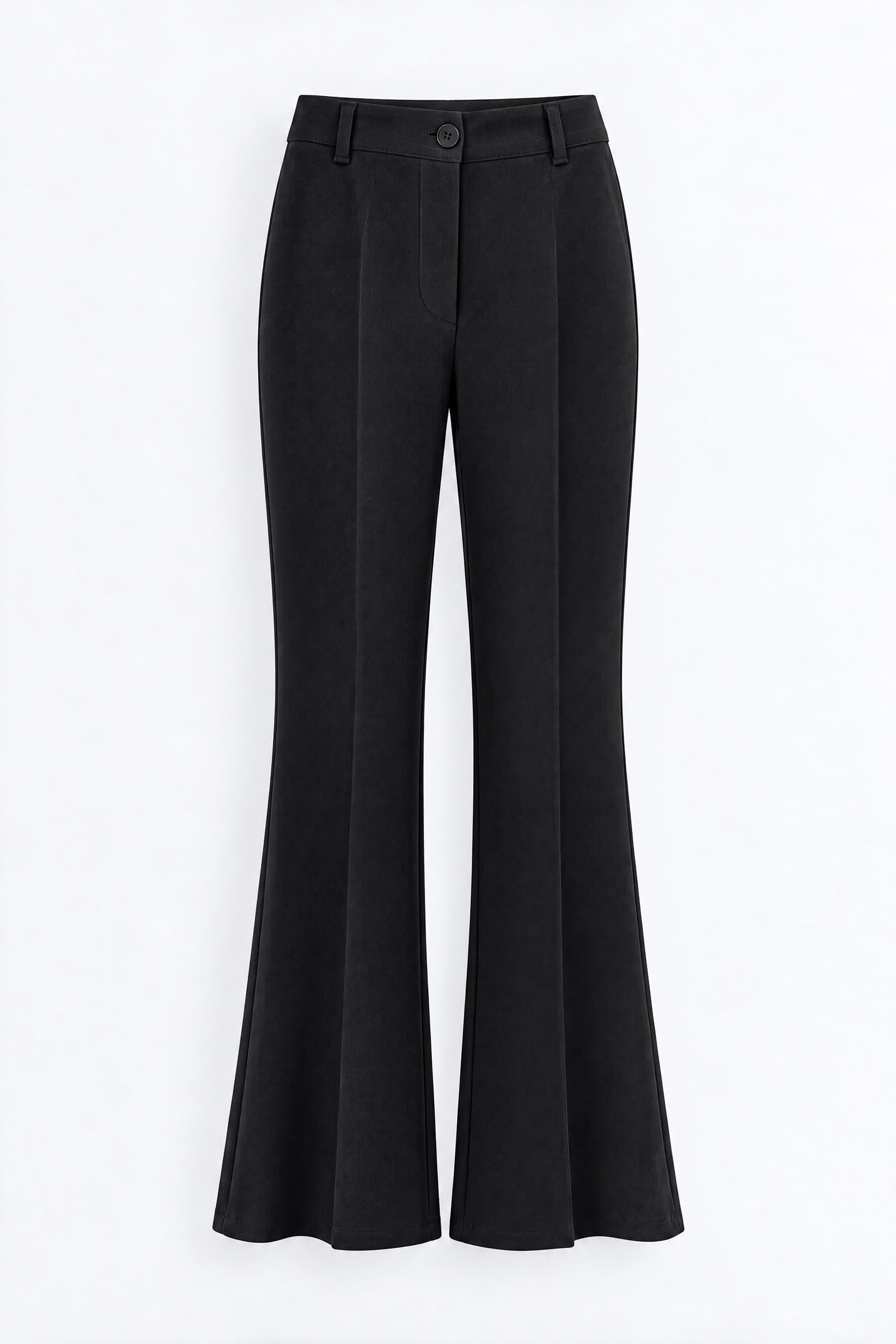 Siyah Kemerli Flare Model Pantolon