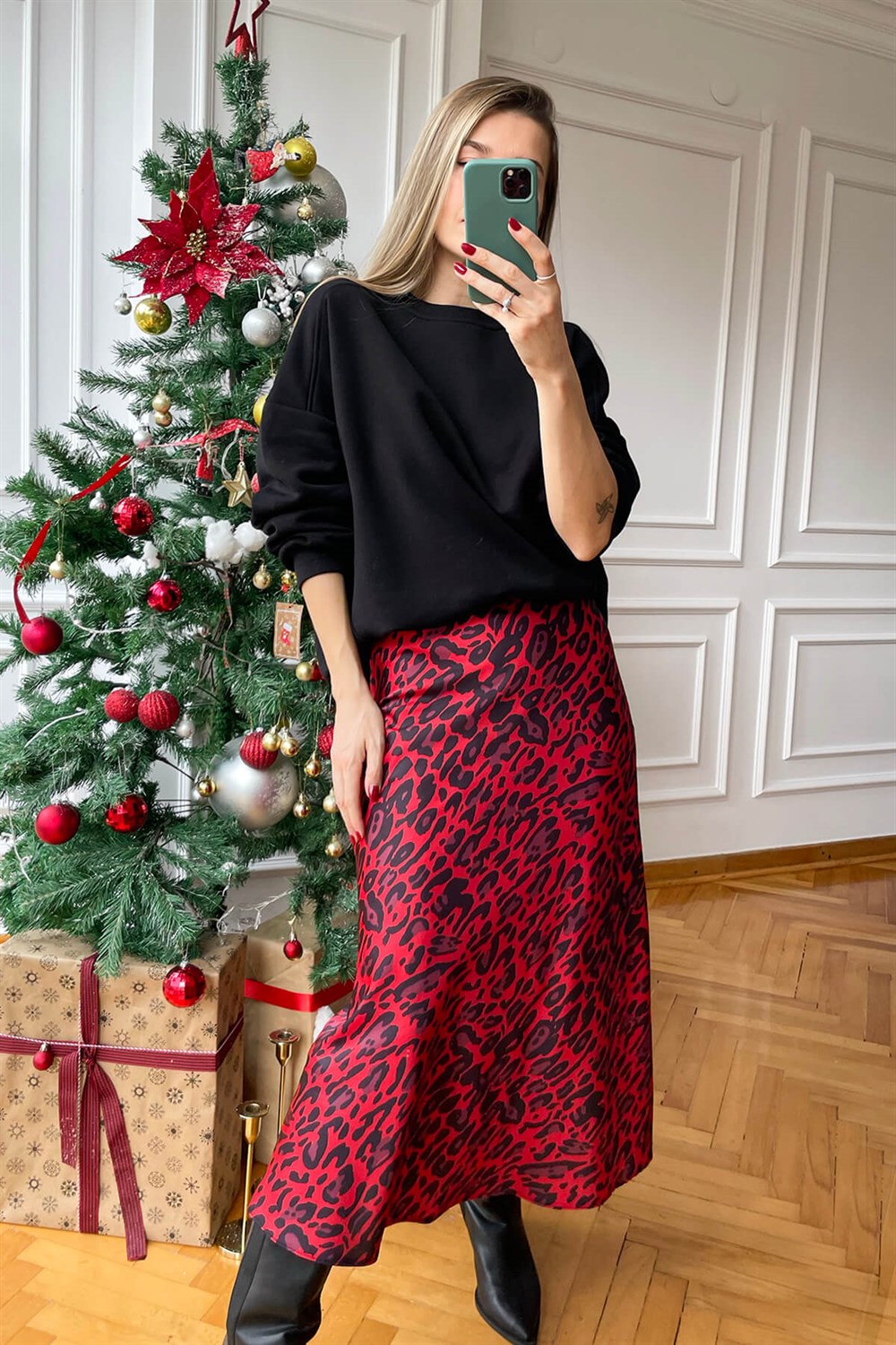 Siyah Oversize Basic Sweatsirt