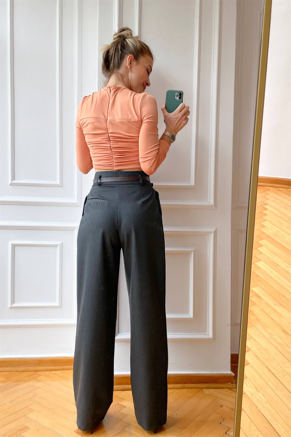 Somon Drapeli Crop Bluz