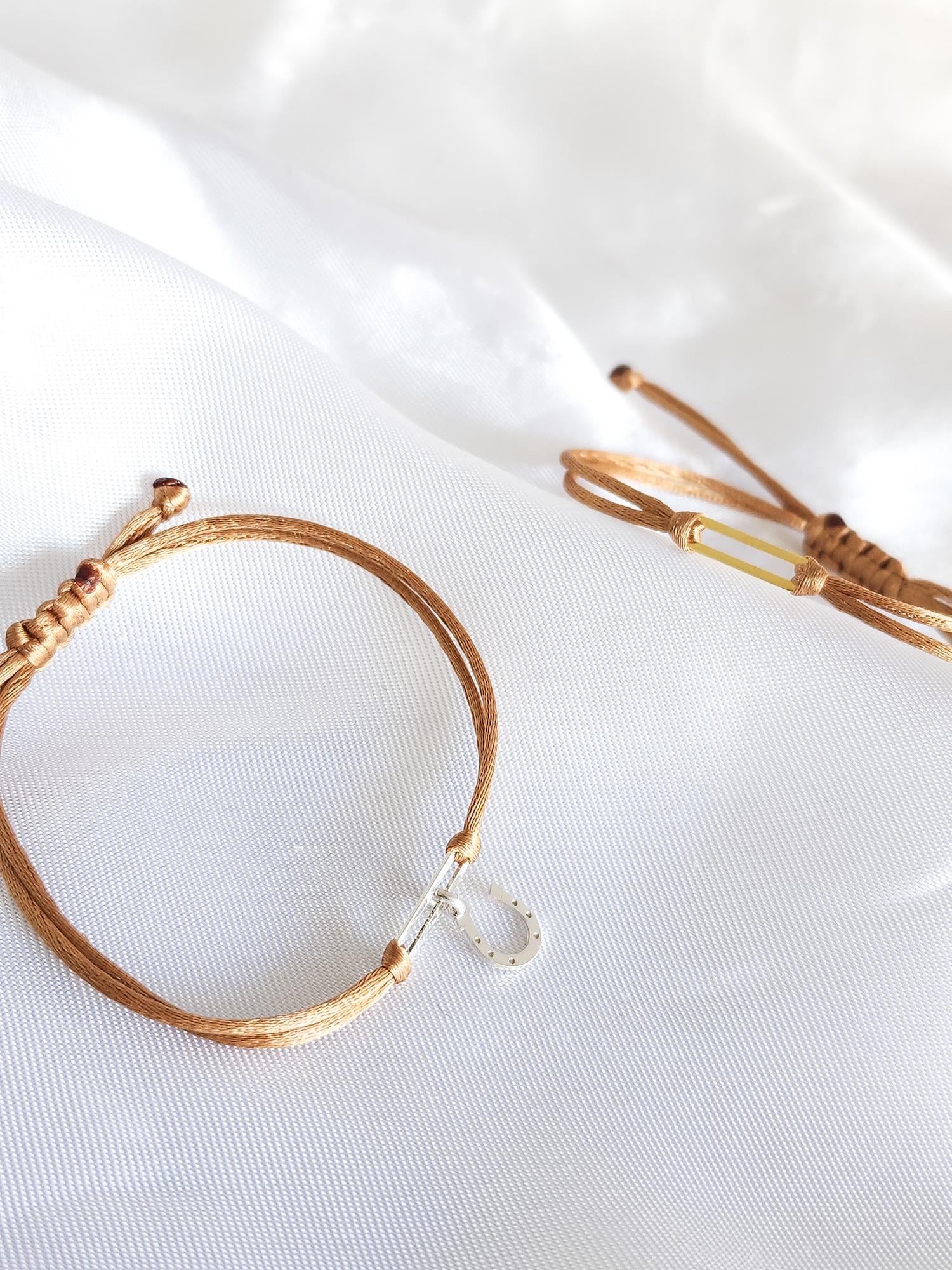 Açık Kahve Şans Bileklik ( Charmsız )