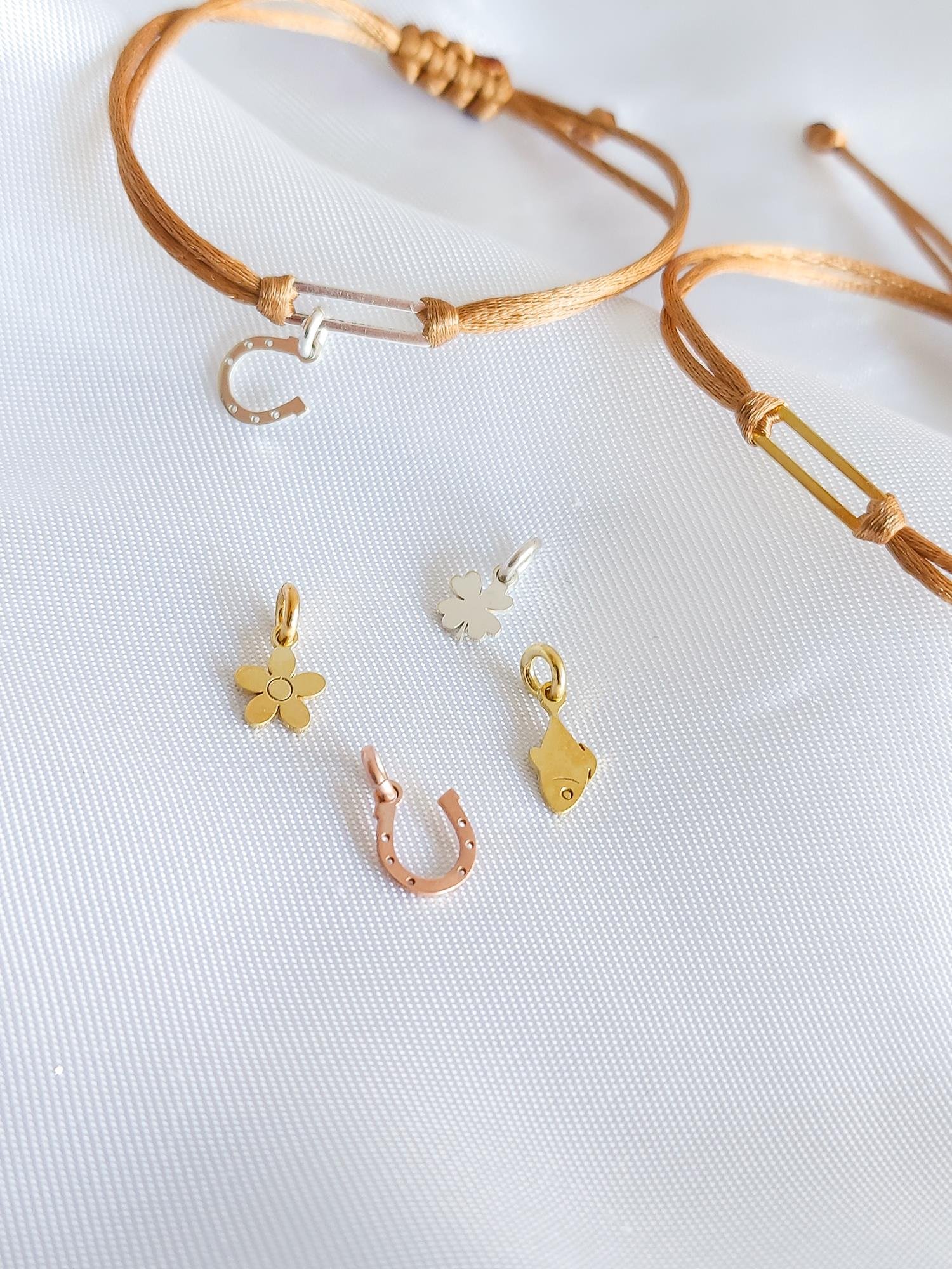 Açık Kahve Şans Bileklik ( Charmsız )