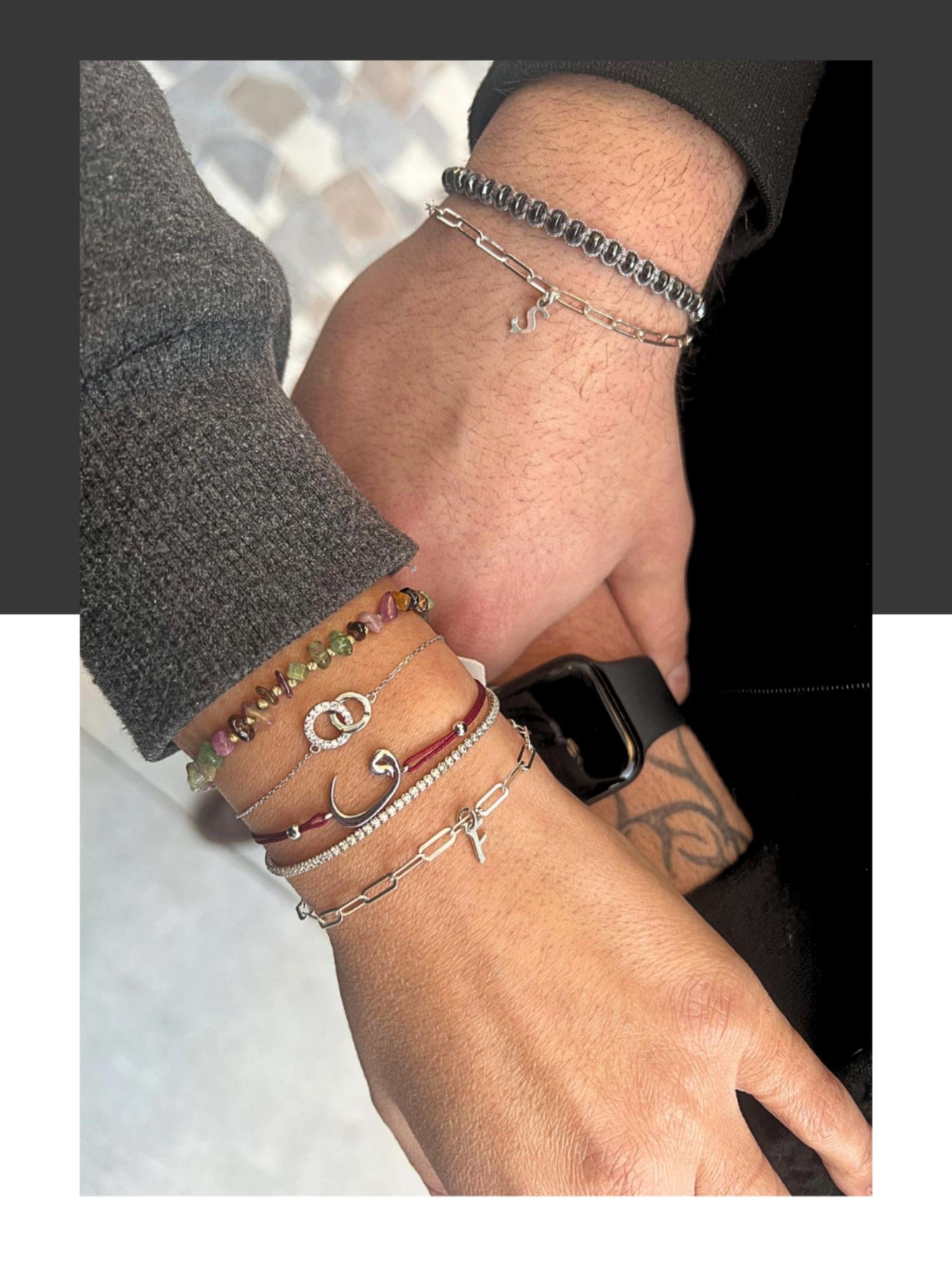 Ataç Zincir Harf Bileklik ( Çift )