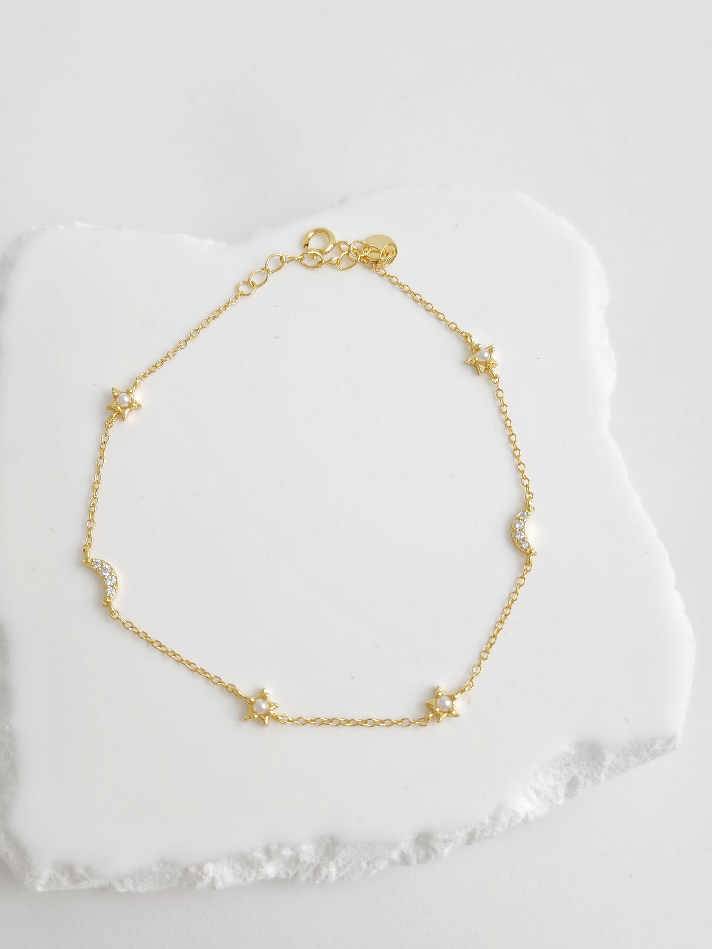 Ay Yıldız Minimal Bileklik