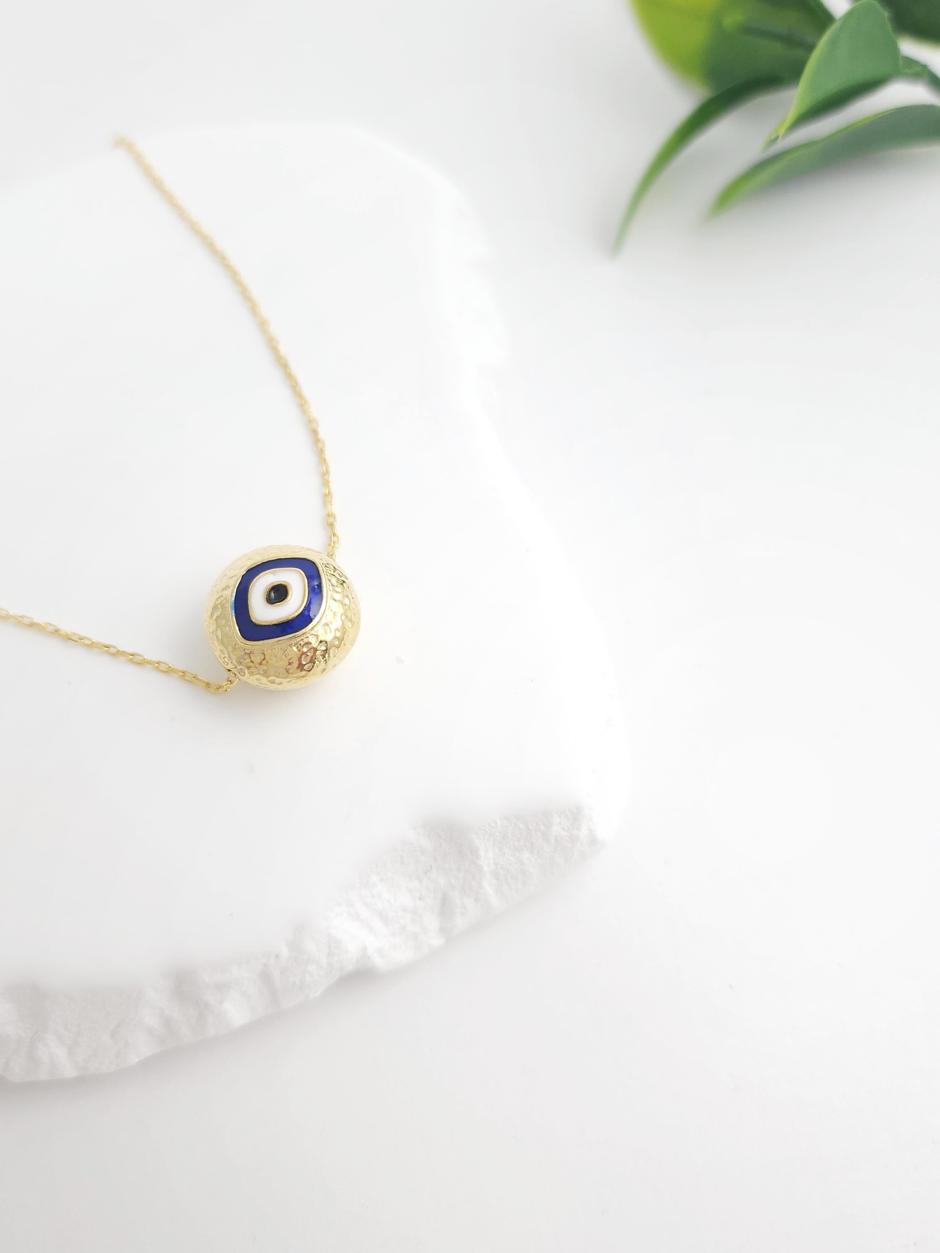 Balon Çift Taraflı Nazar Göz Kolye