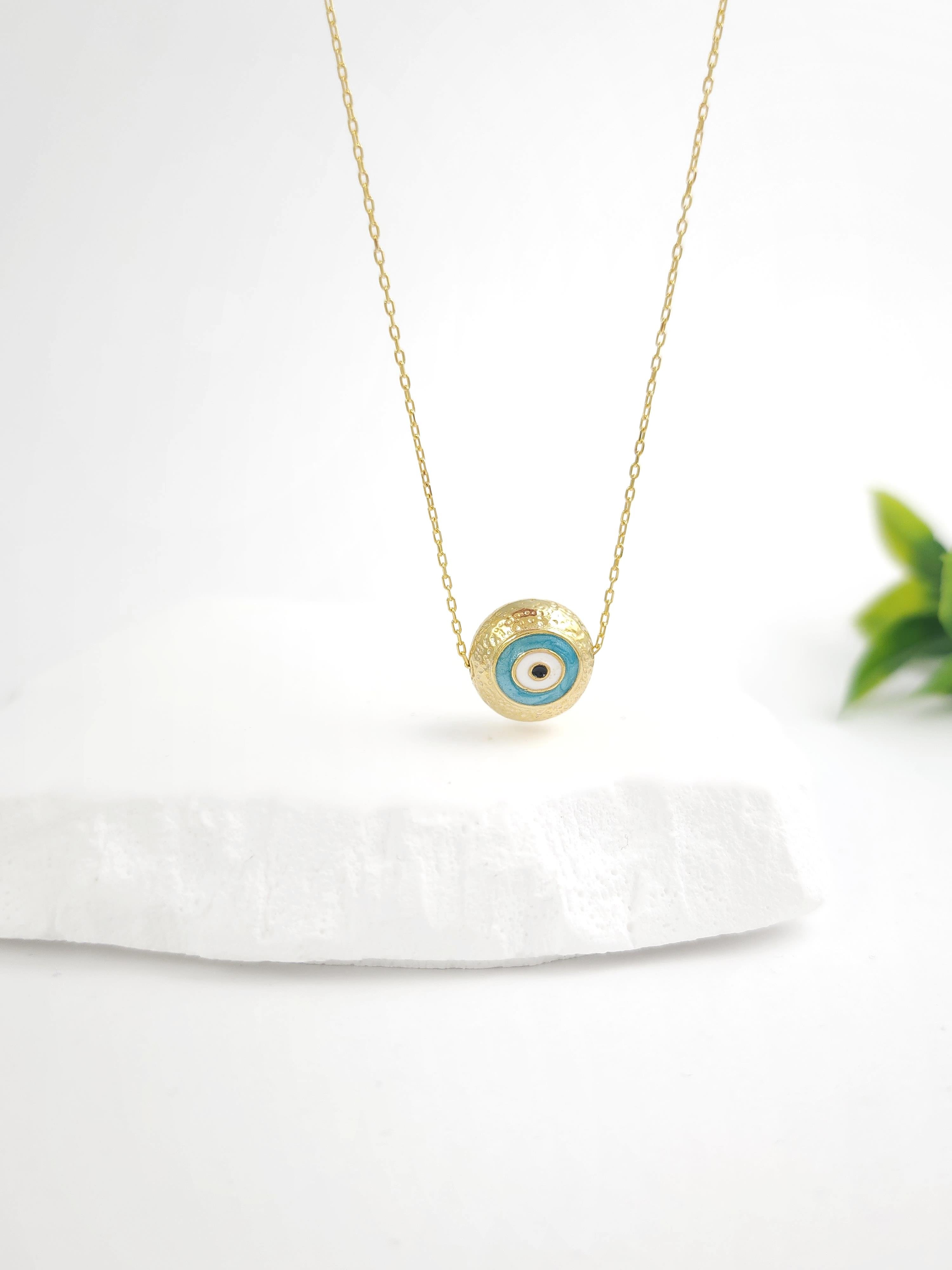 Balon Çift Taraflı Nazar Göz Kolye