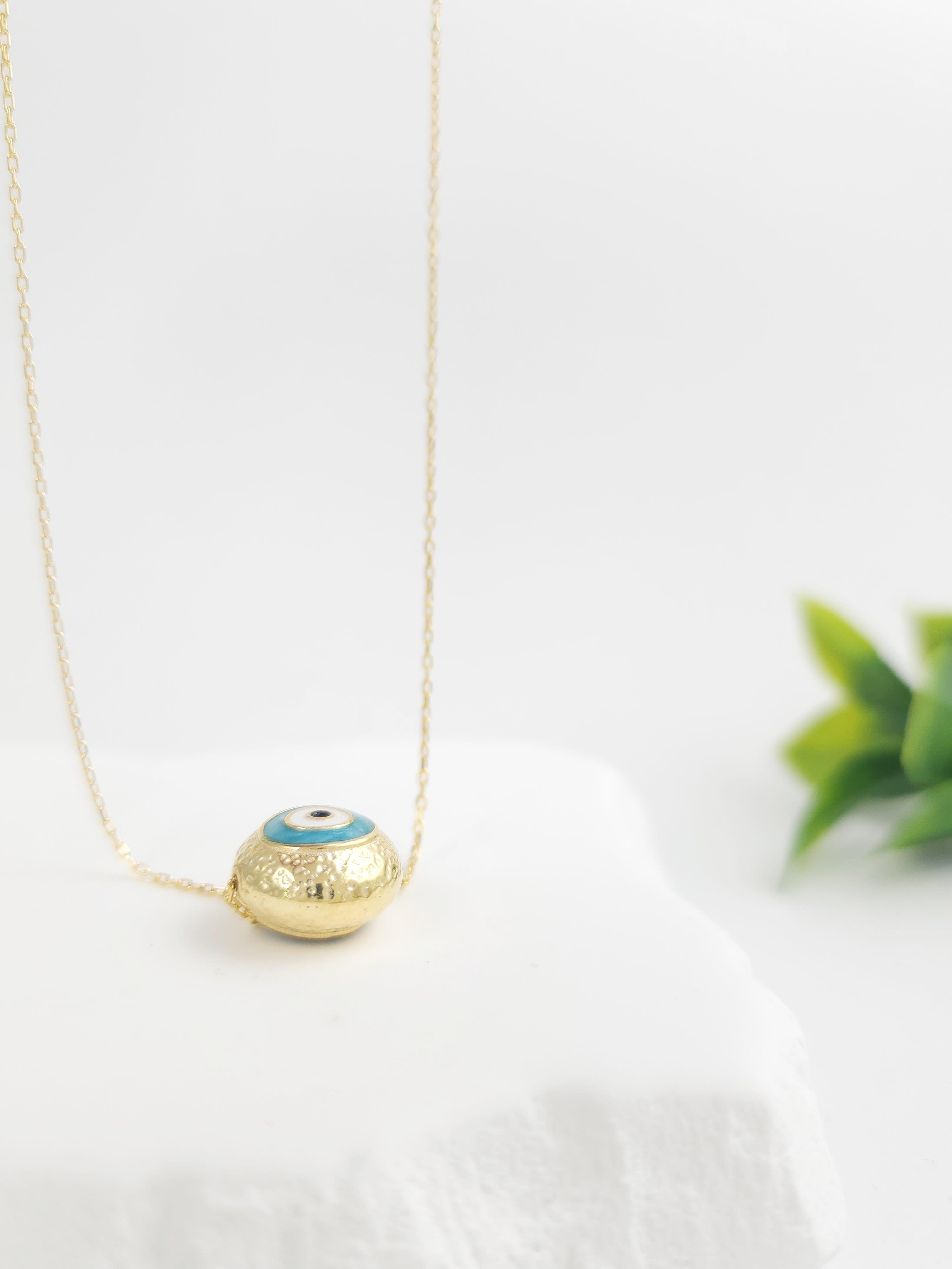 Balon Çift Taraflı Nazar Göz Kolye