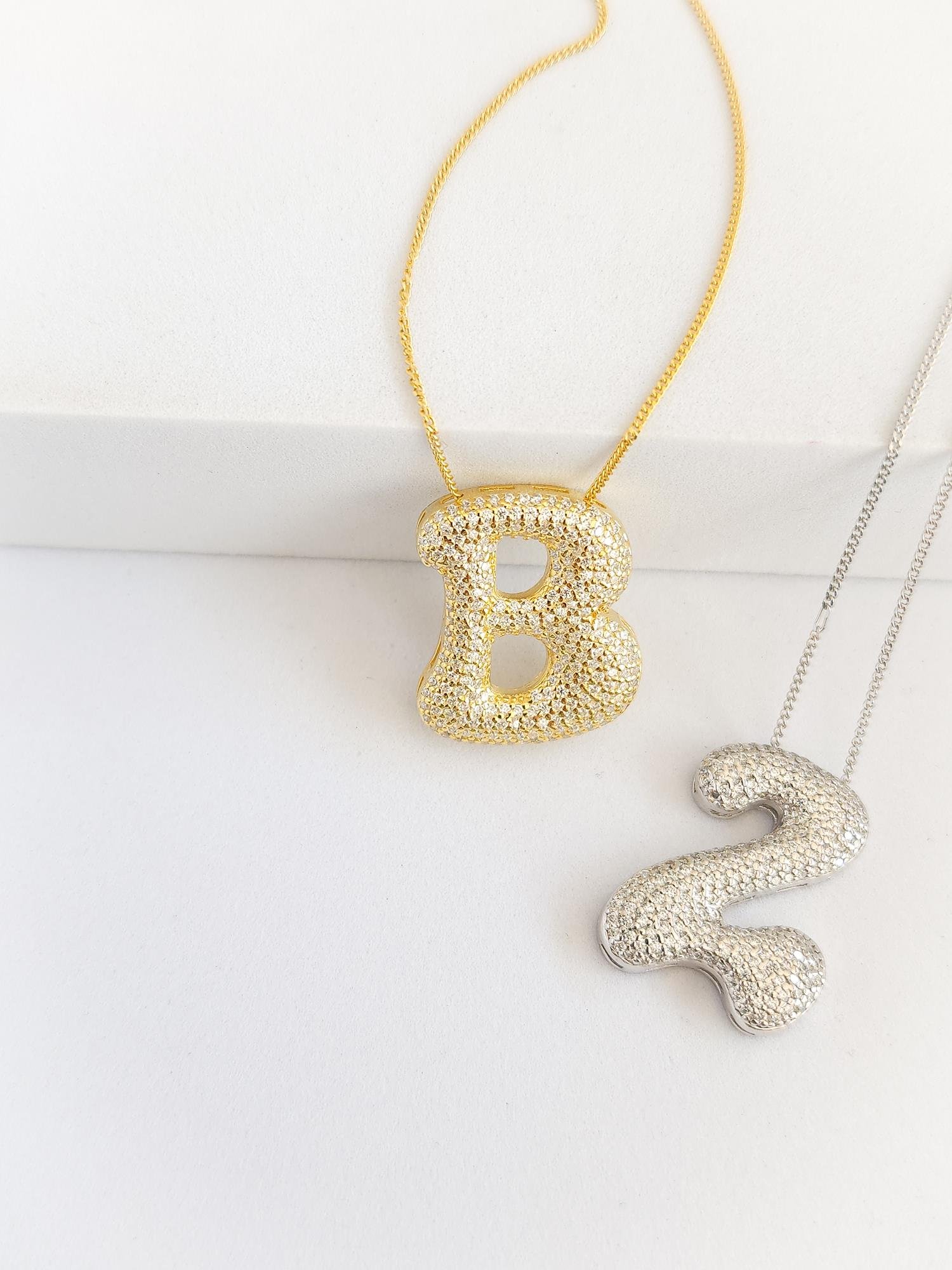 Balon Harf Kolye ( Zirkon )