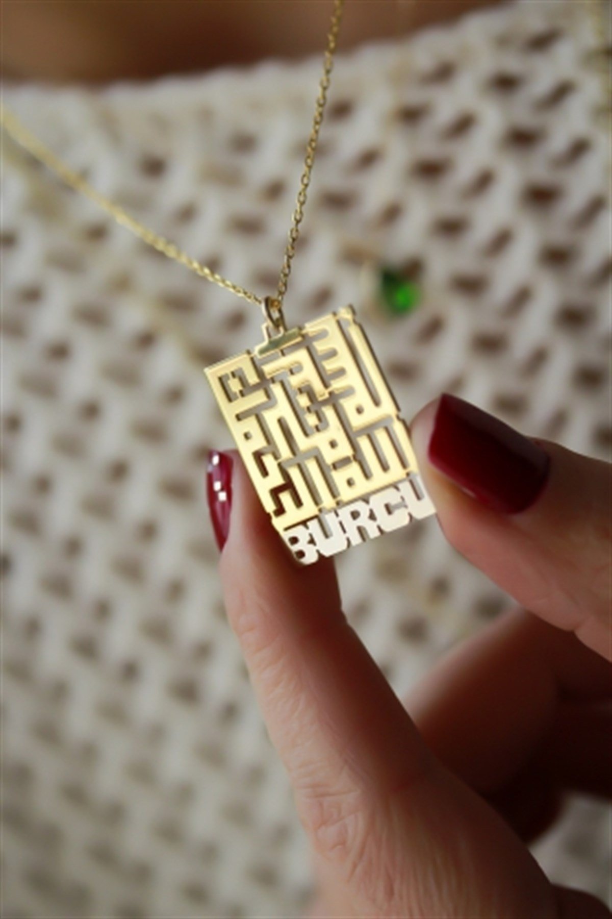 Besmele Kolye Kufi Sanatı ile