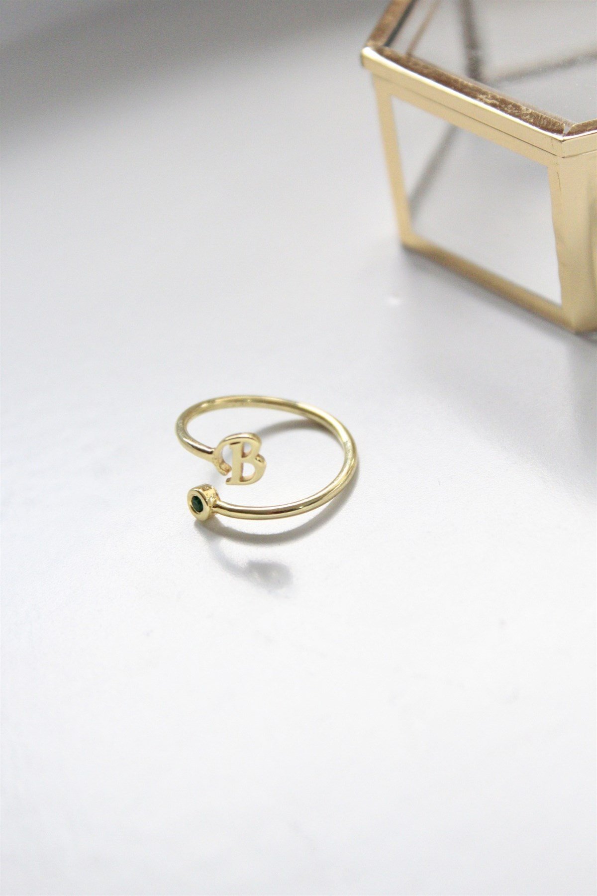 Burç Taşı Harf Yüzük