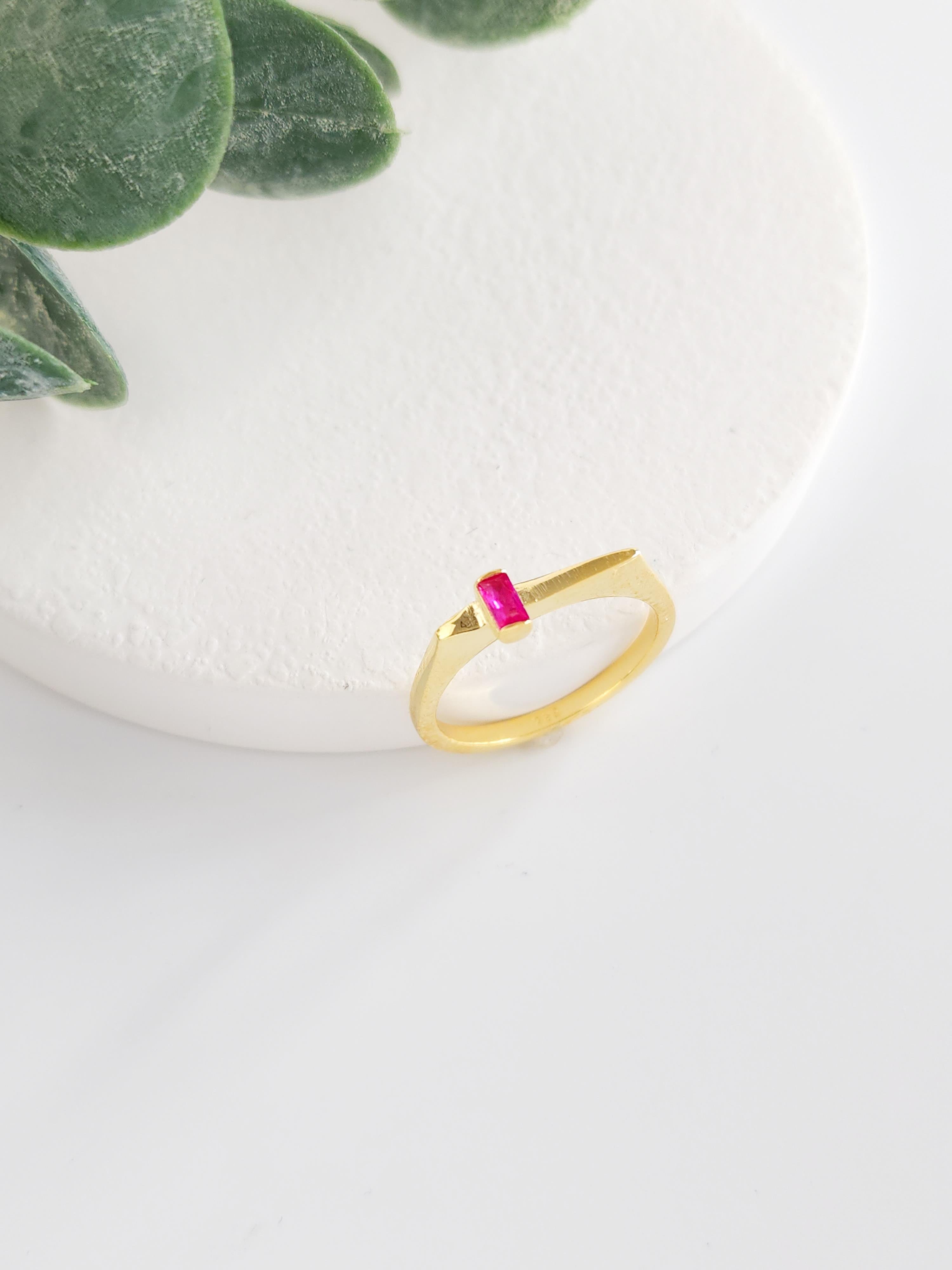 Doğal Taş Baget Yüzük