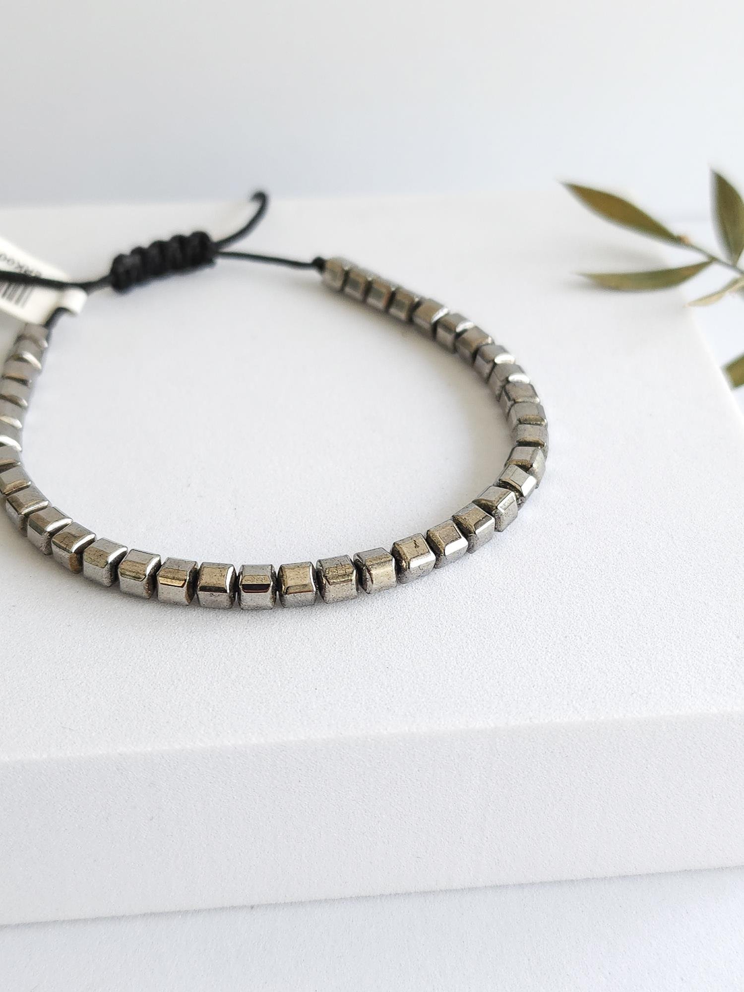 Doğal Taş Bileklik ( Hematit )