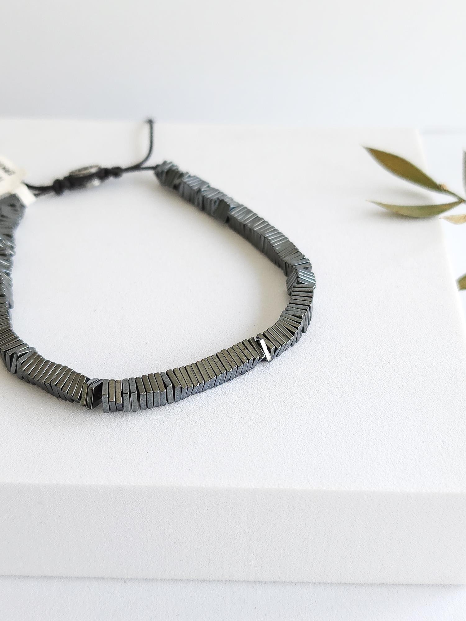 Doğal Taş Bileklik ( Hematit )