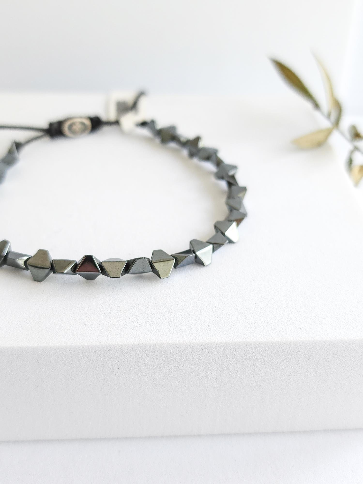 Doğal Taş Bileklik ( Hematit )