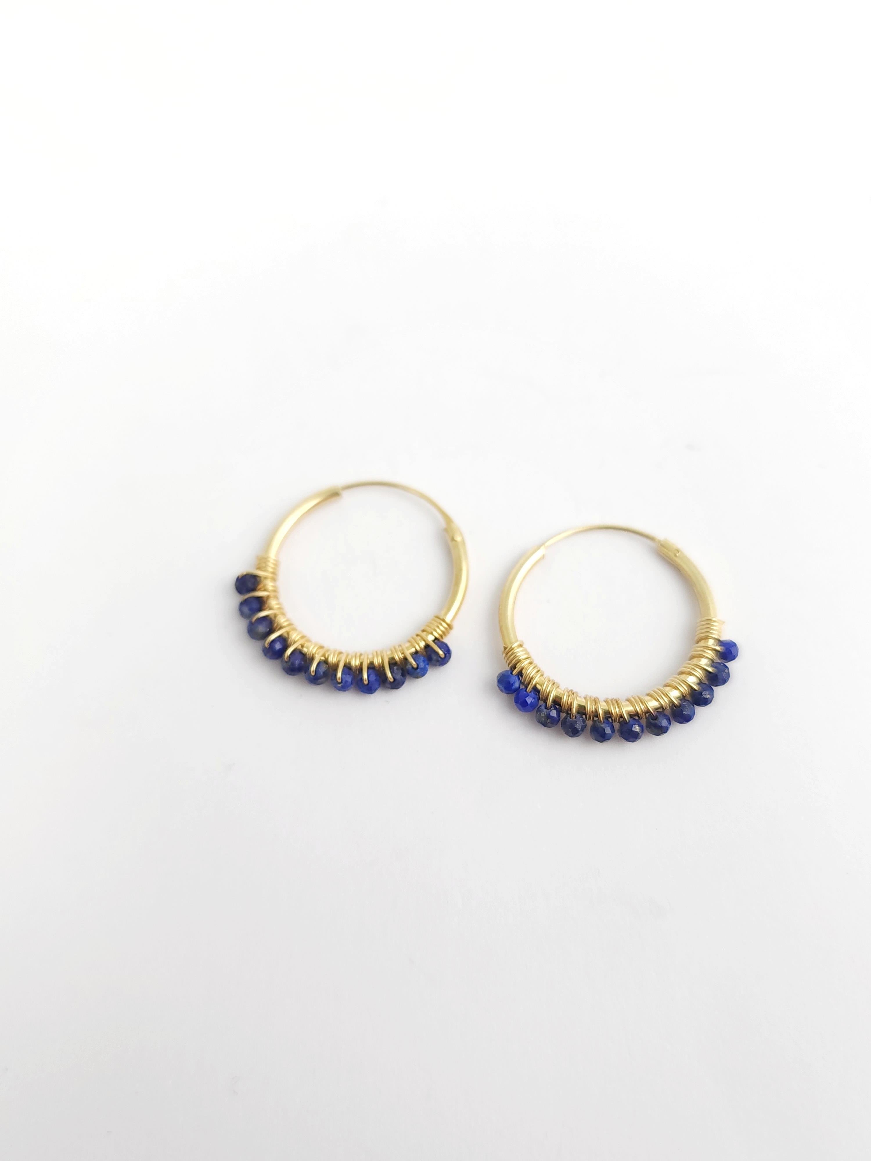 Doğal Taş Halka Küpe 