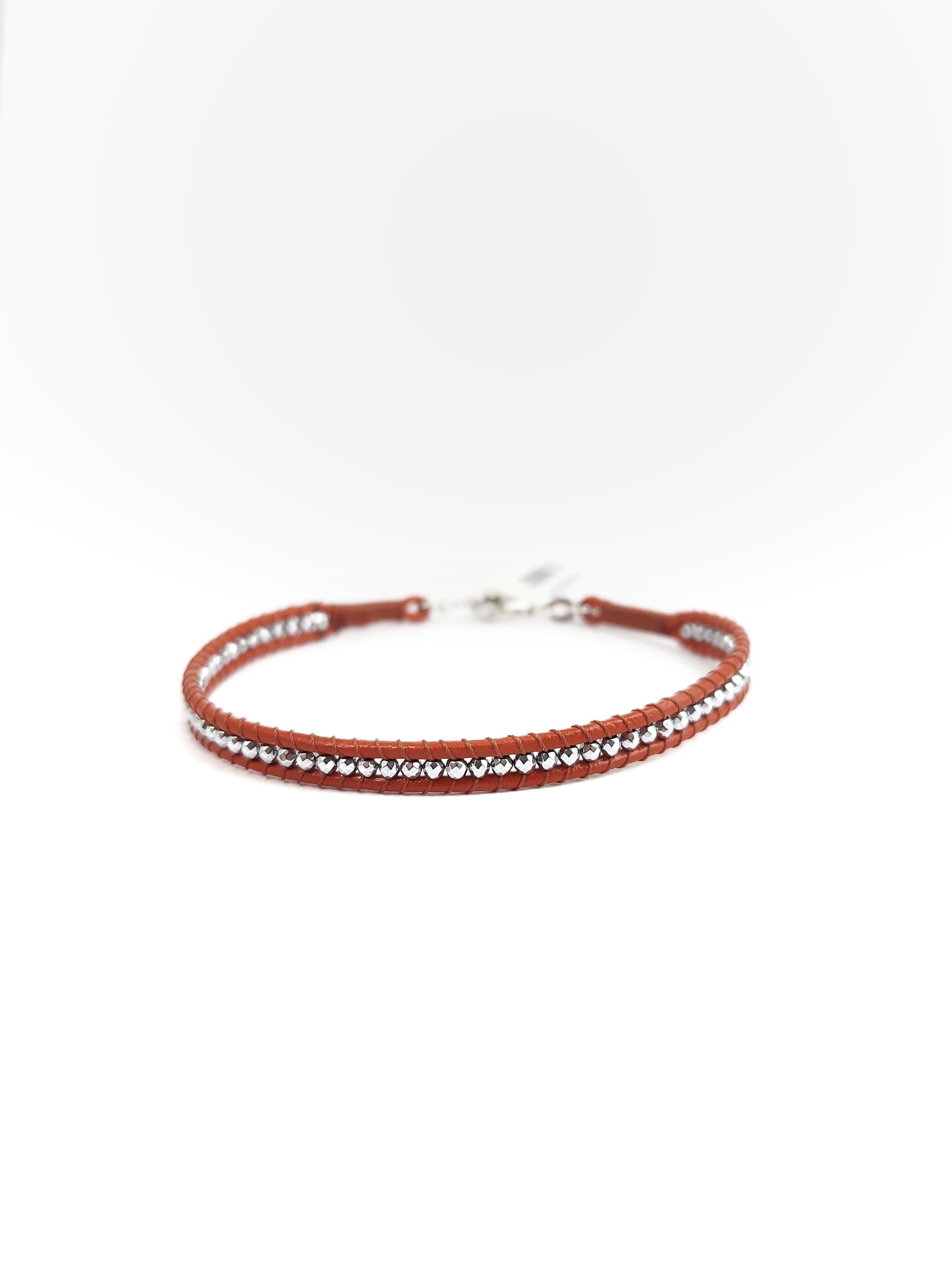 Doğal Taş İp Bileklik ( Hematit )