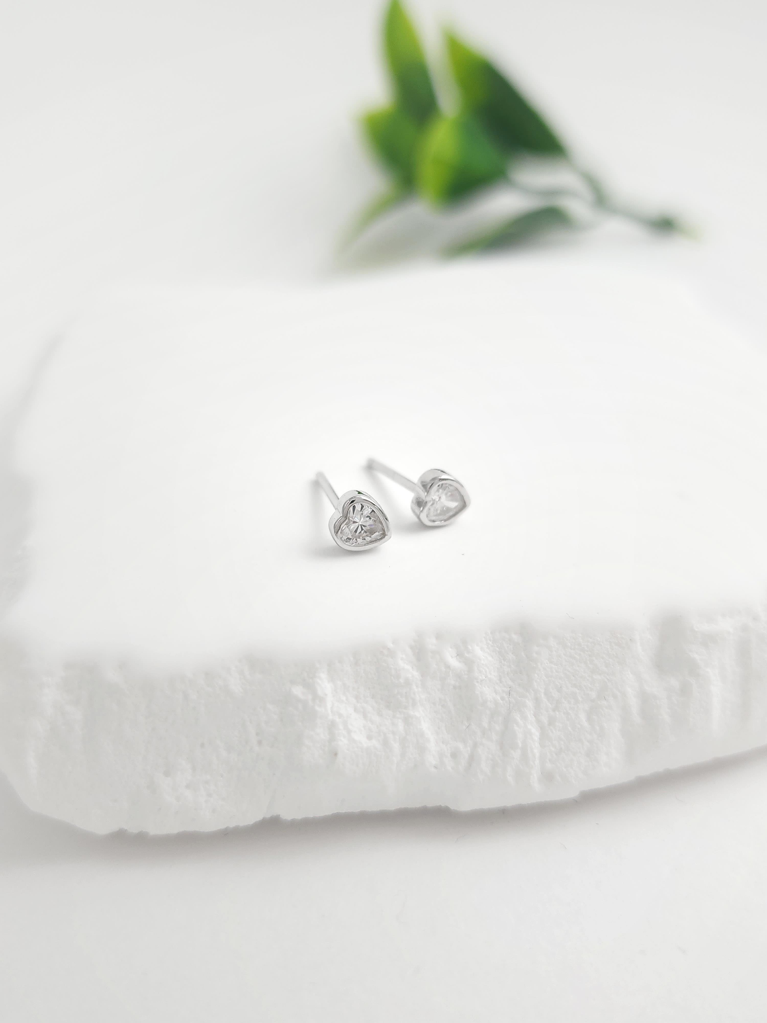 Doğal Taş Kalp 2 Küpe