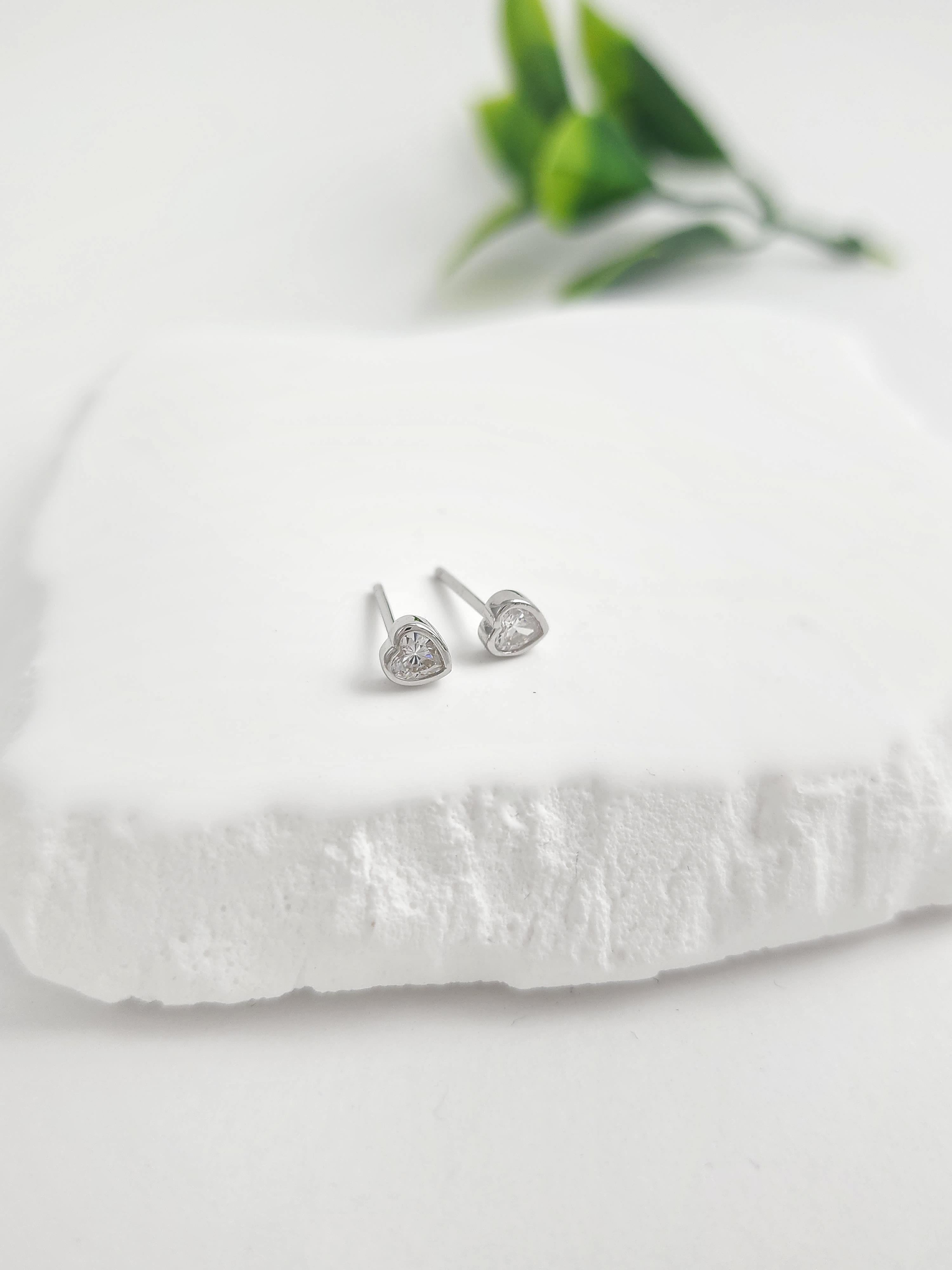 Doğal Taş Kalp 2 Küpe