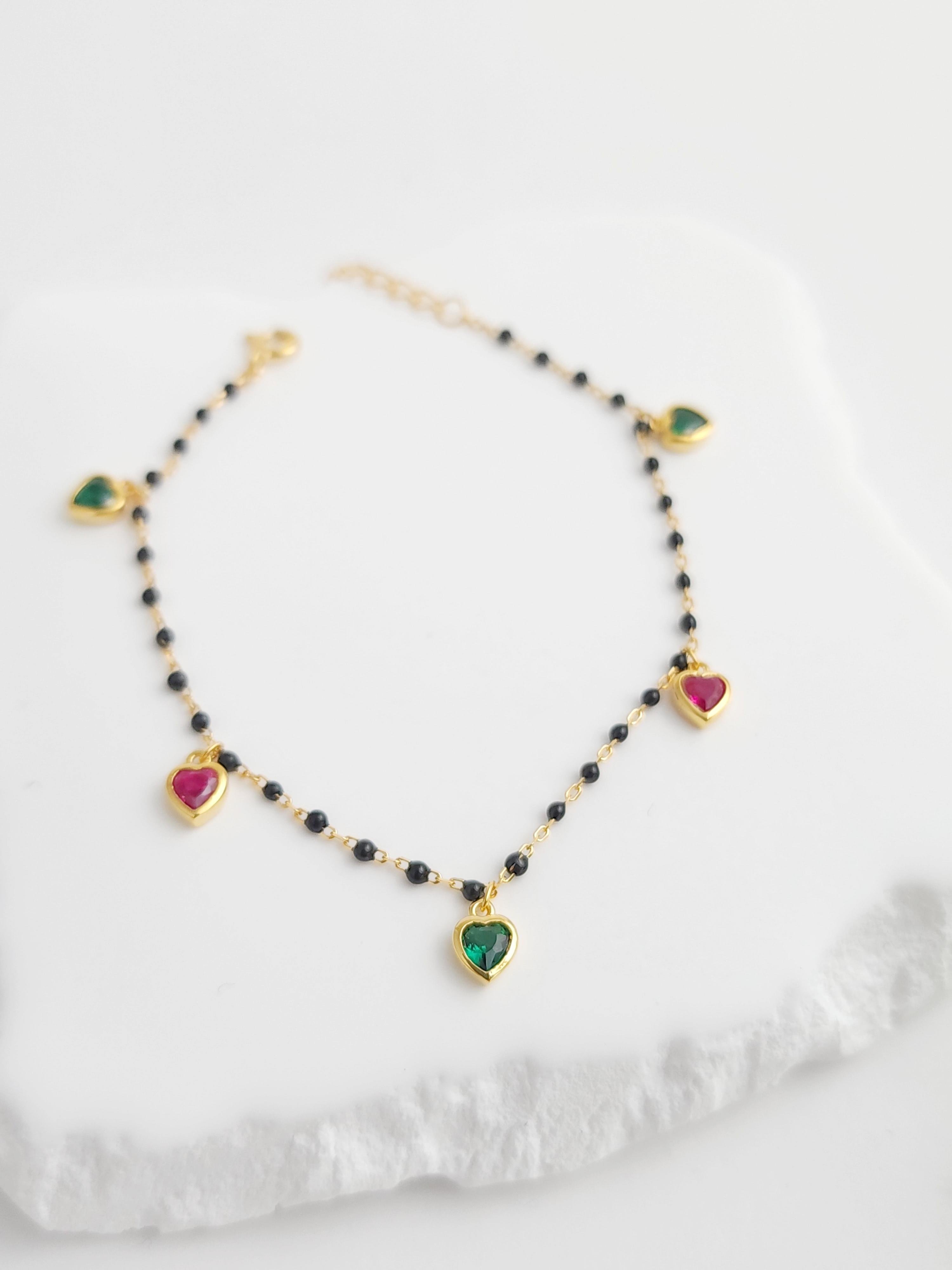 Doğal Taş Kalp Bileklik