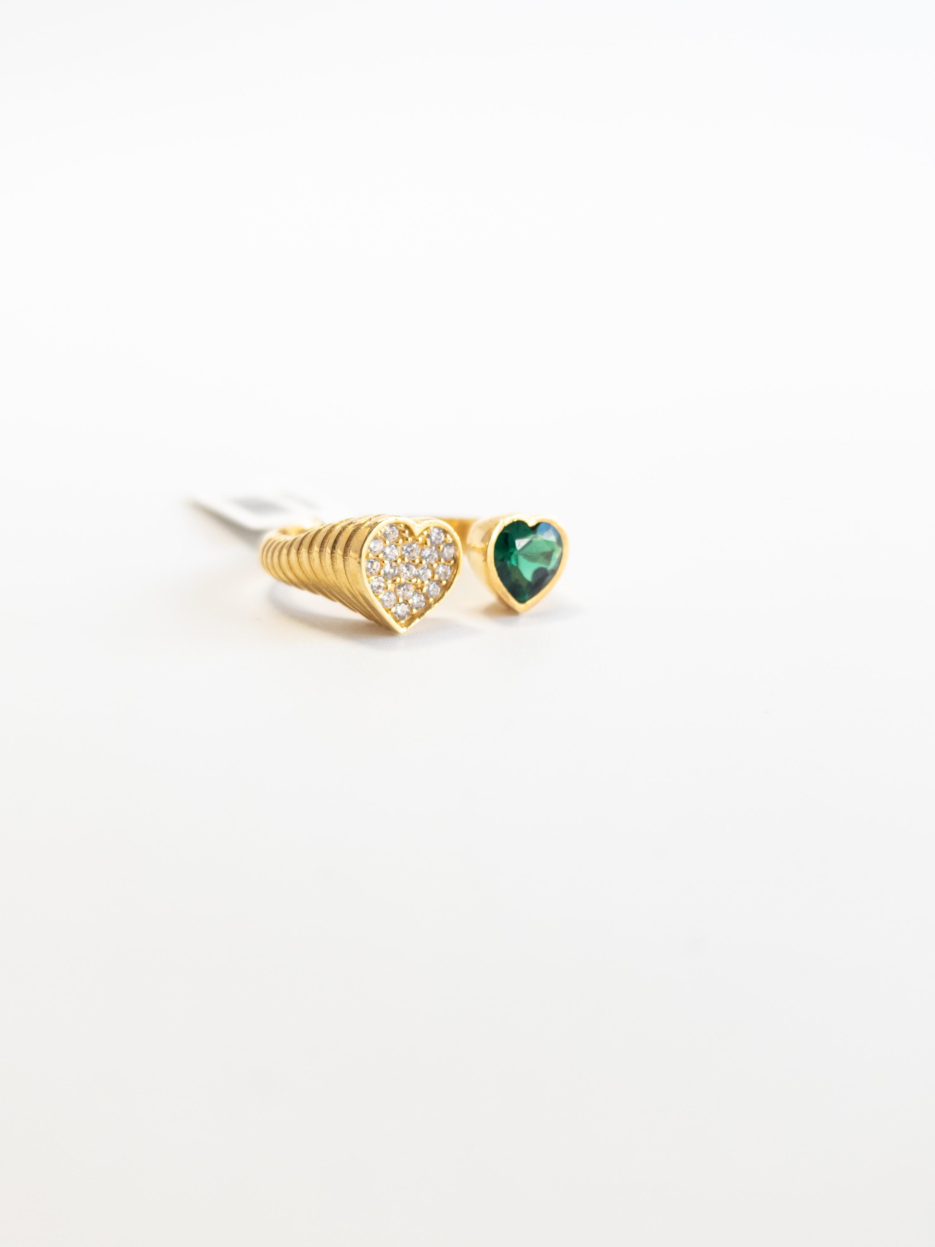 Doğal Taş Kalp Yüzük