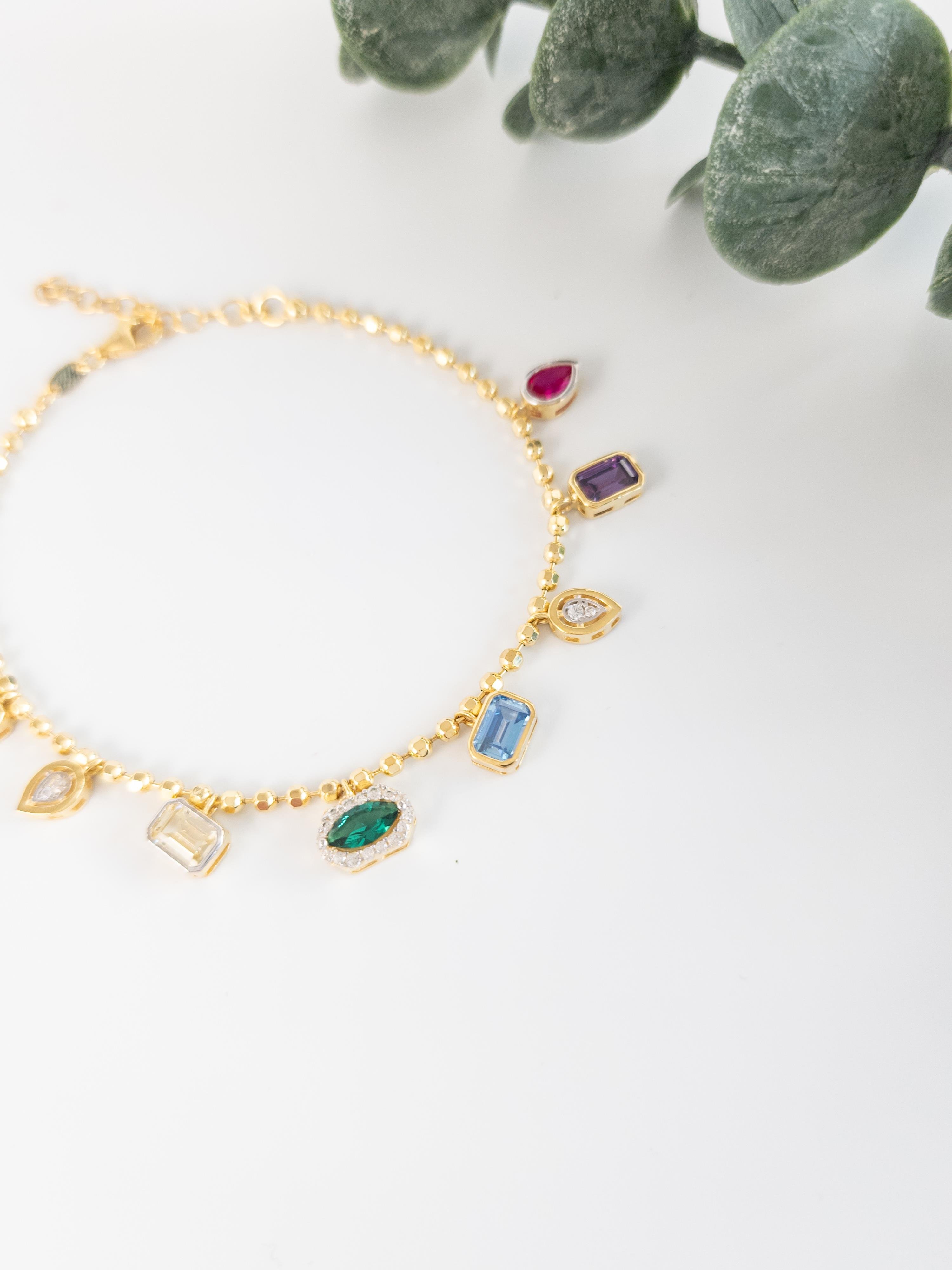 Doğal Taş ( Mix ) Tasarım Bileklik