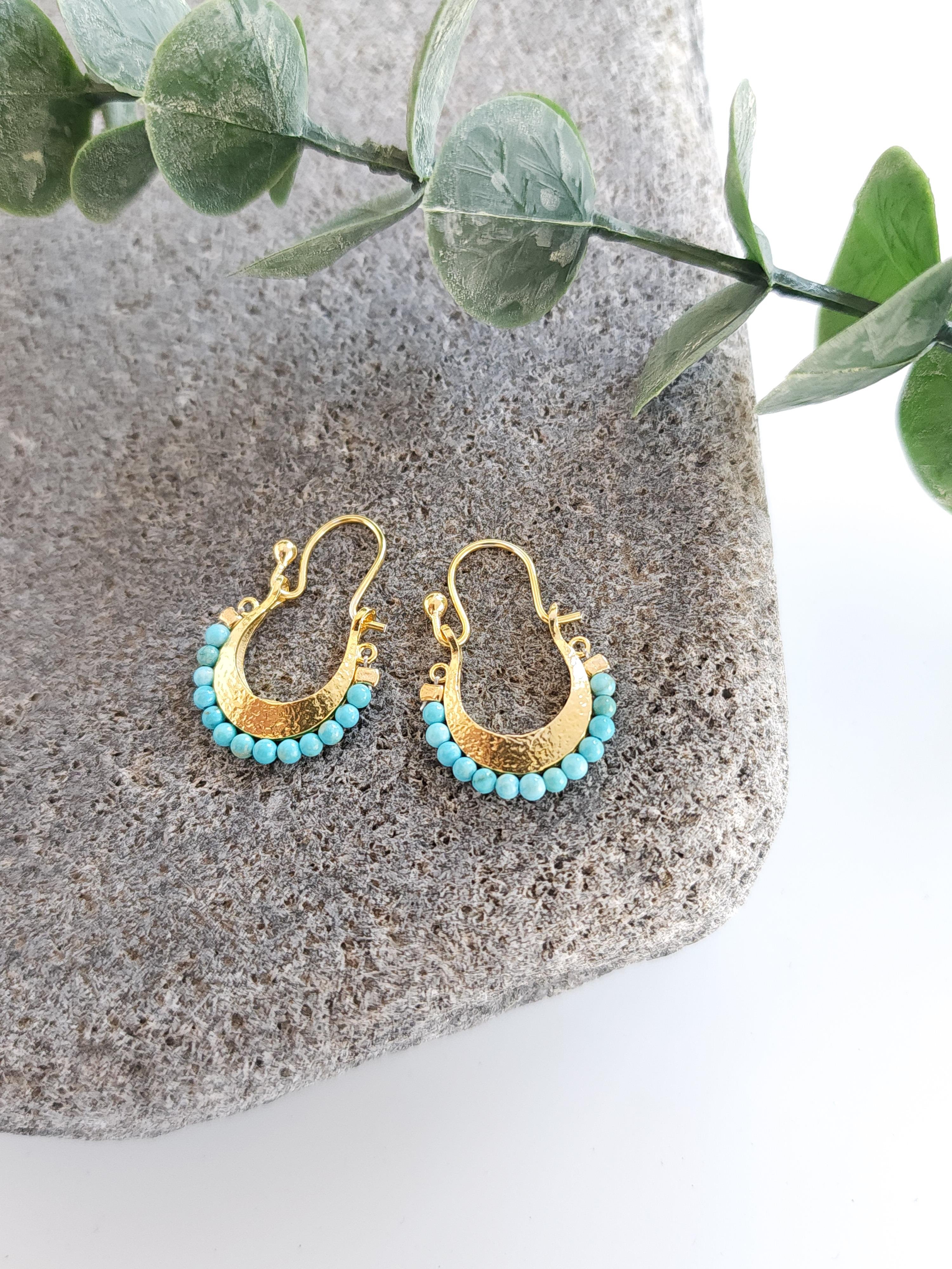 Doğal Taş Sepet Küpe