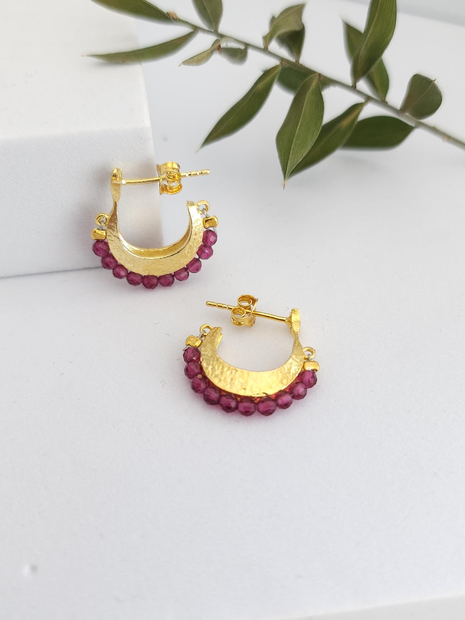 Doğal Taş Sepet Küpe