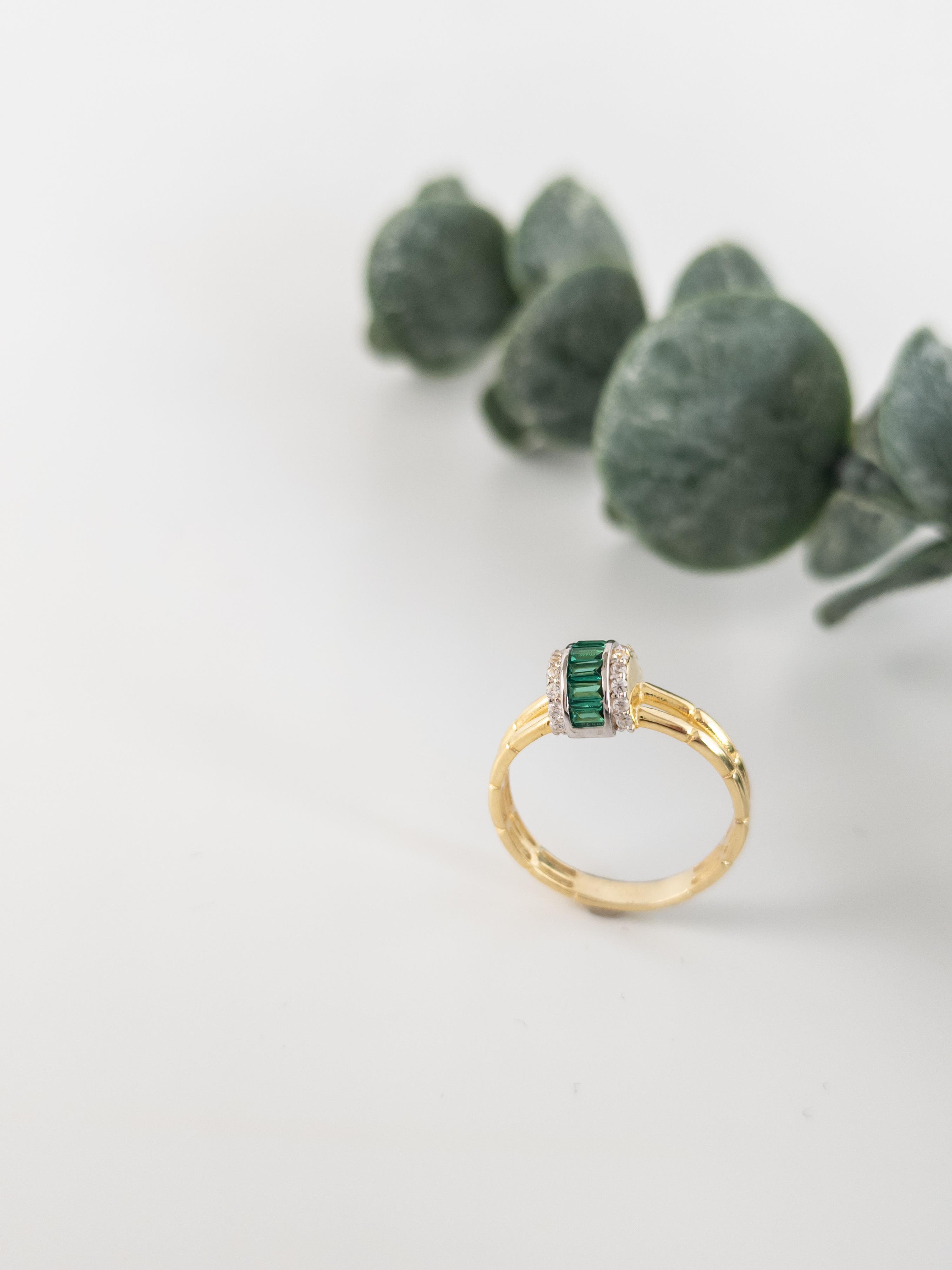 Doğal Taş Tasarım 2 Baget Yüzük