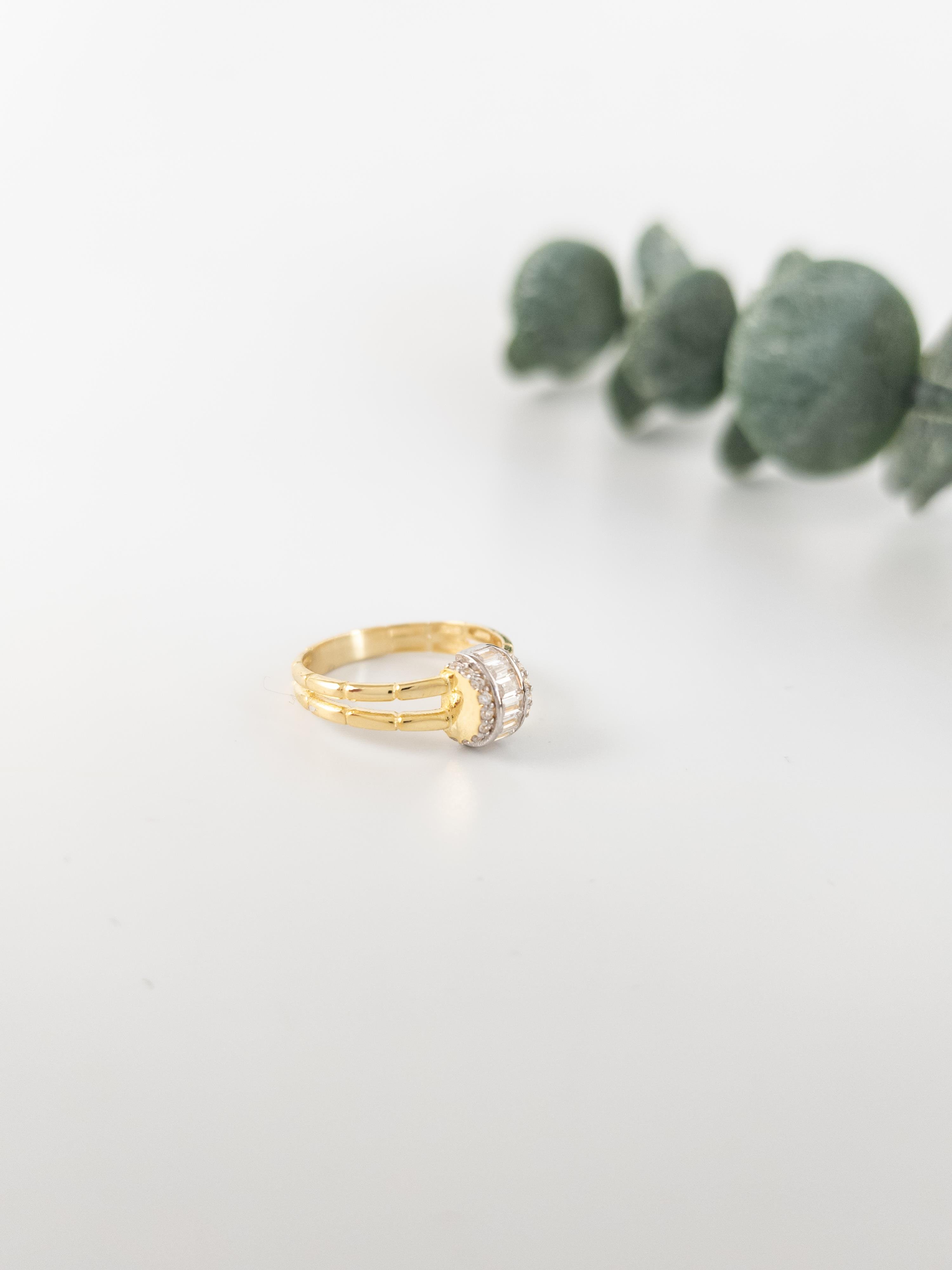 Doğal Taş Tasarım 3 Baget Yüzük