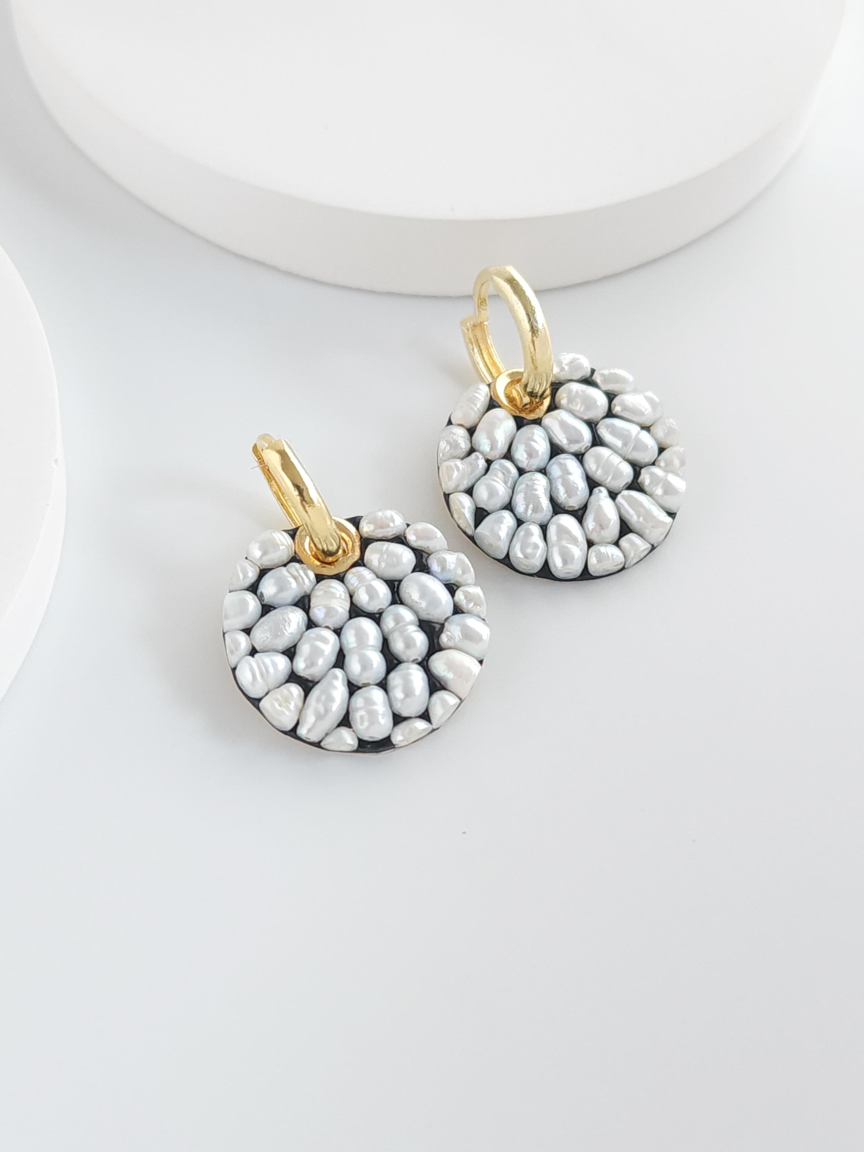 Doğal Taş Tasarım Küpe