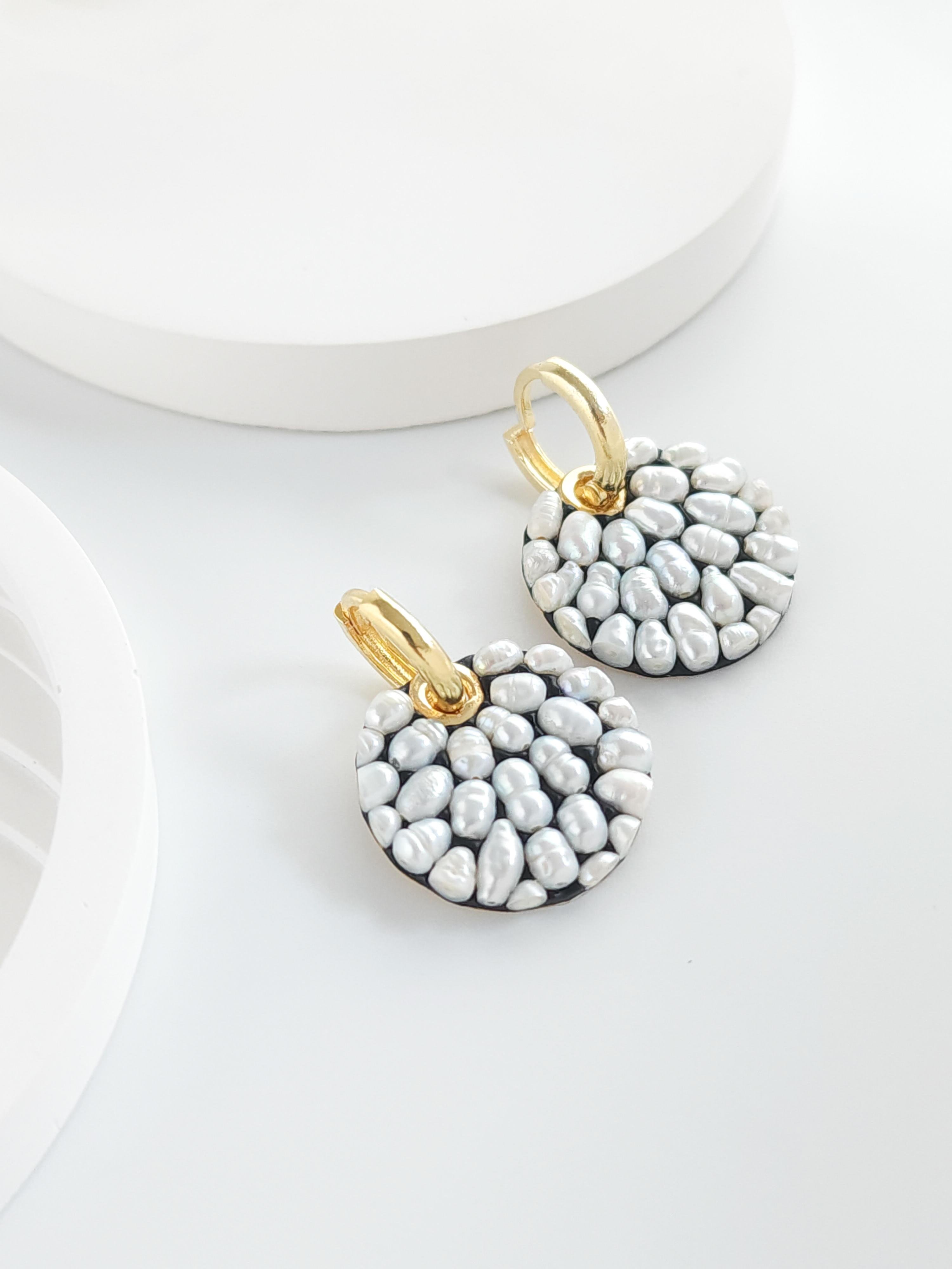 Doğal Taş Tasarım Küpe