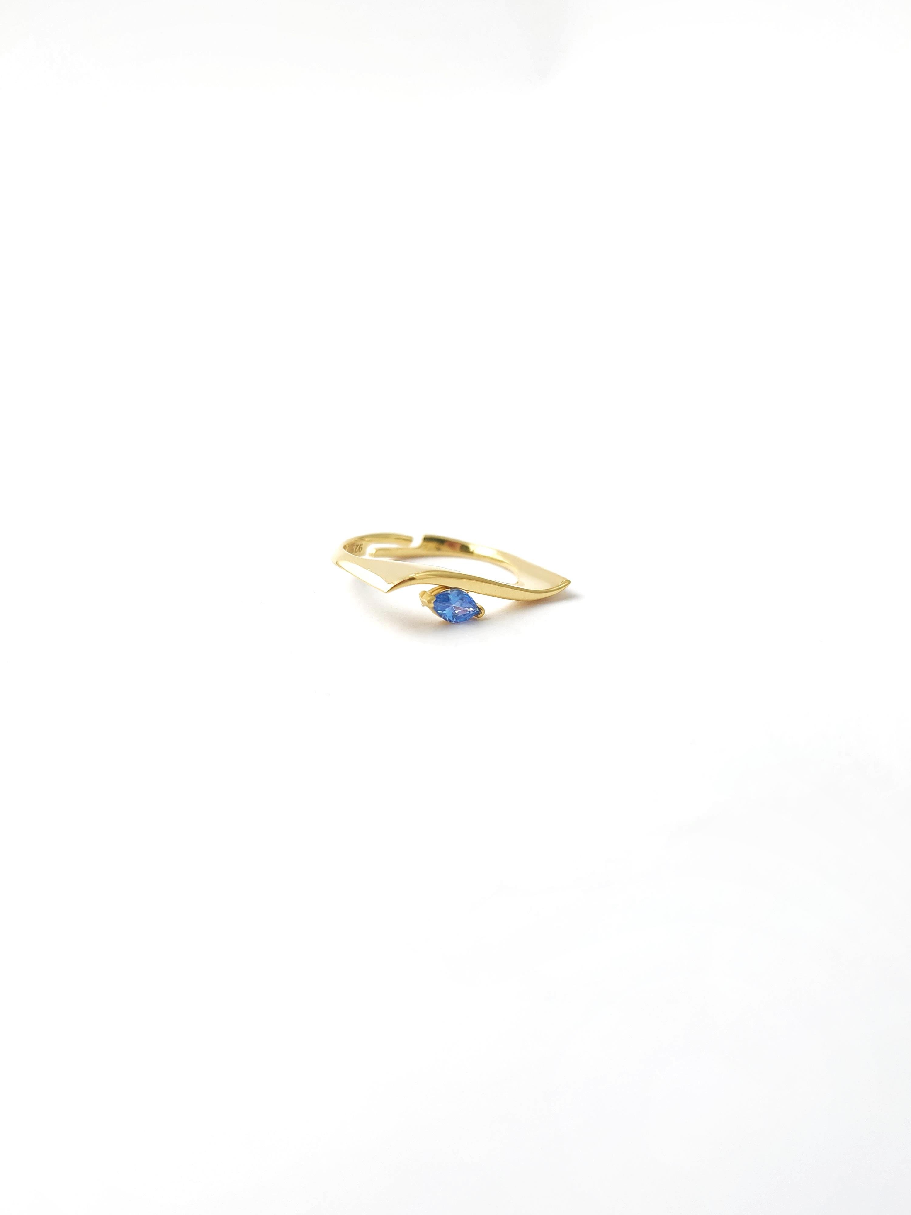 Doğal Taş Wave 3 Yüzük