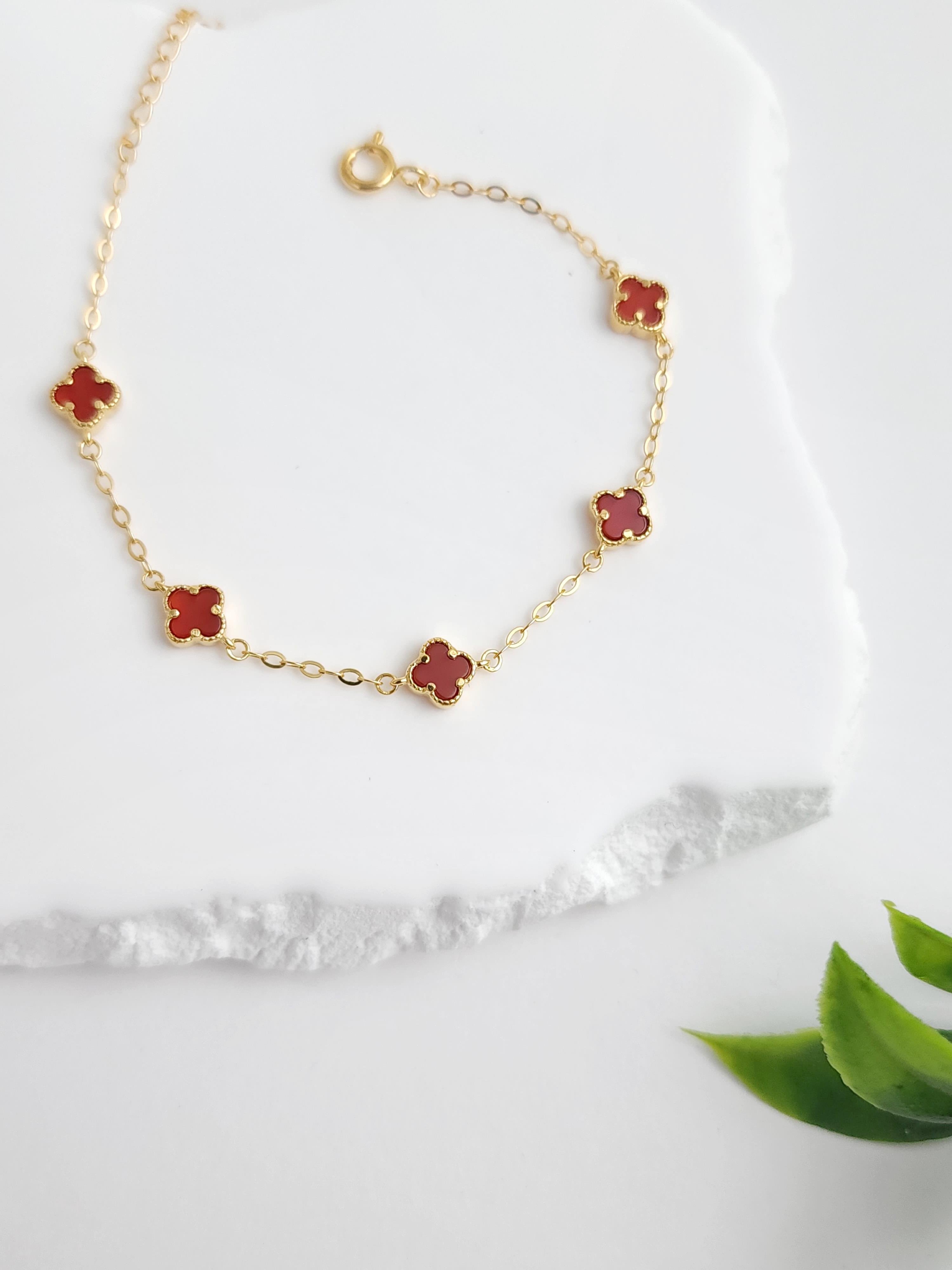 Doğal Taş Yonca Bileklik