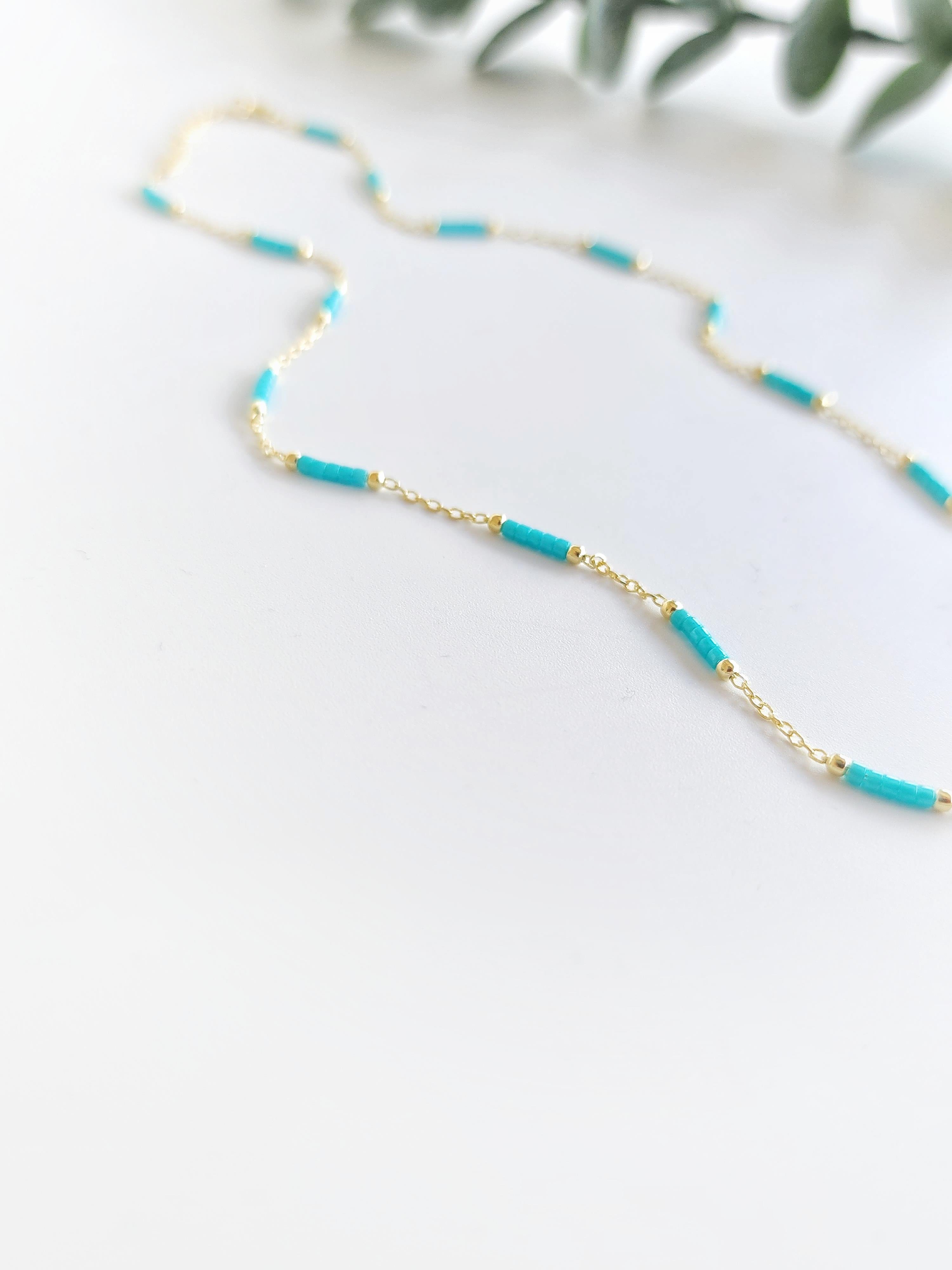 Doğal Taş Zincir Kolye