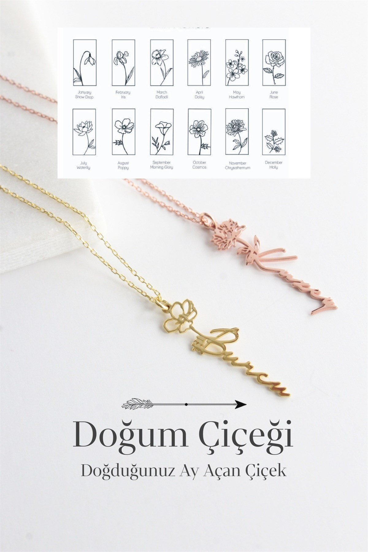 Doğum Çiçeği Kolye