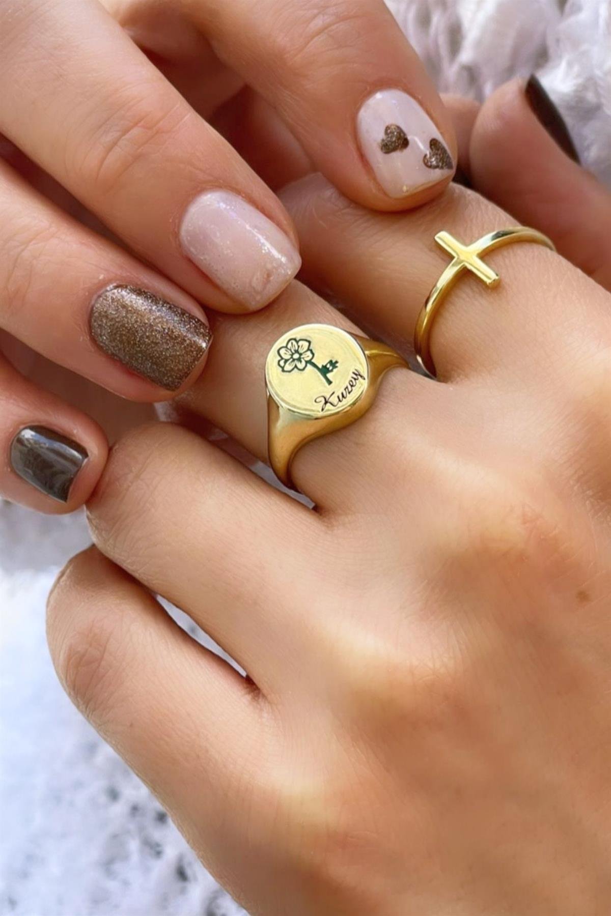 Doğum Çiçeği Şövalye İsim Yüzük 