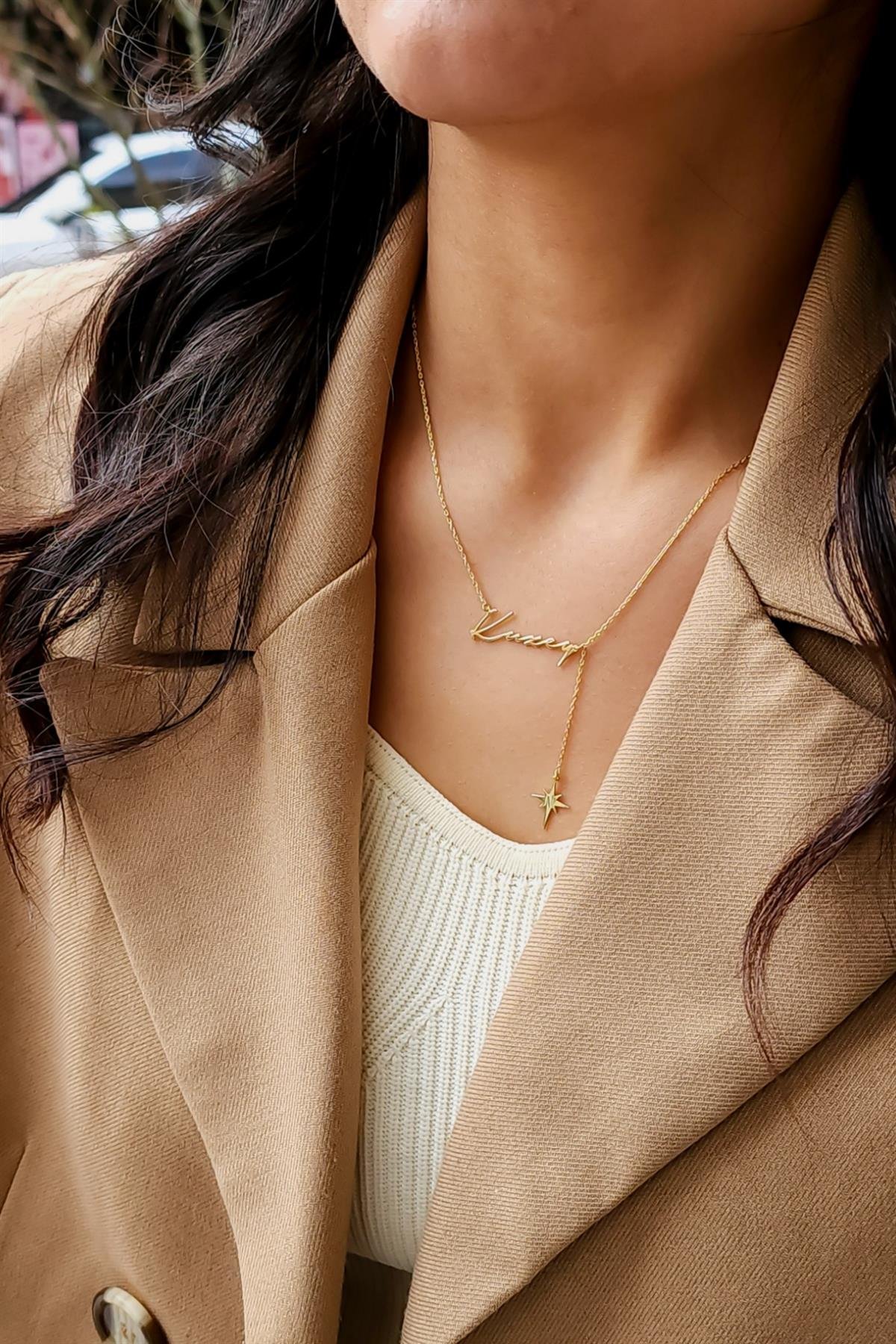 El Yazısı İsim Kutup Yıldızı Kolye