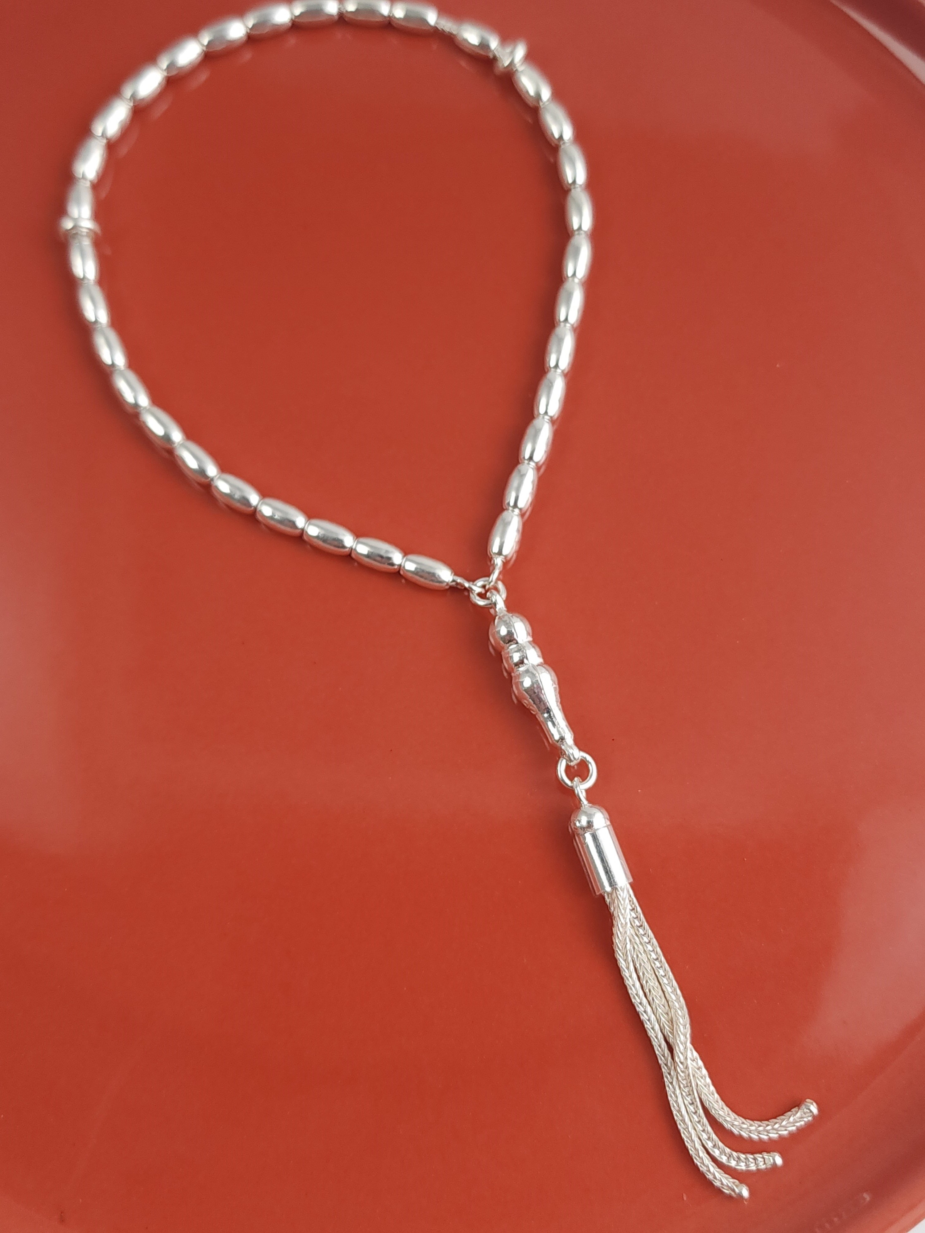 Gümüş Arpa Tesbih 