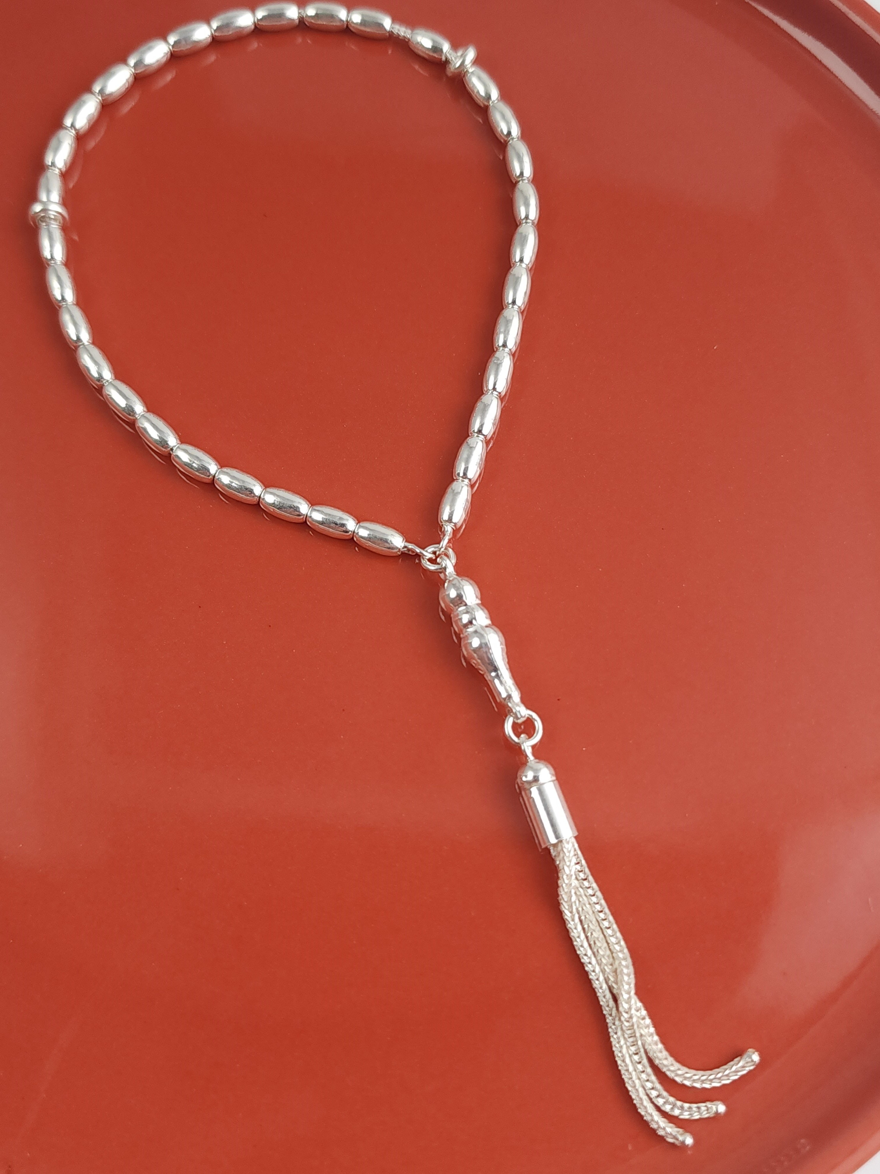 Gümüş Arpa Tesbih 
